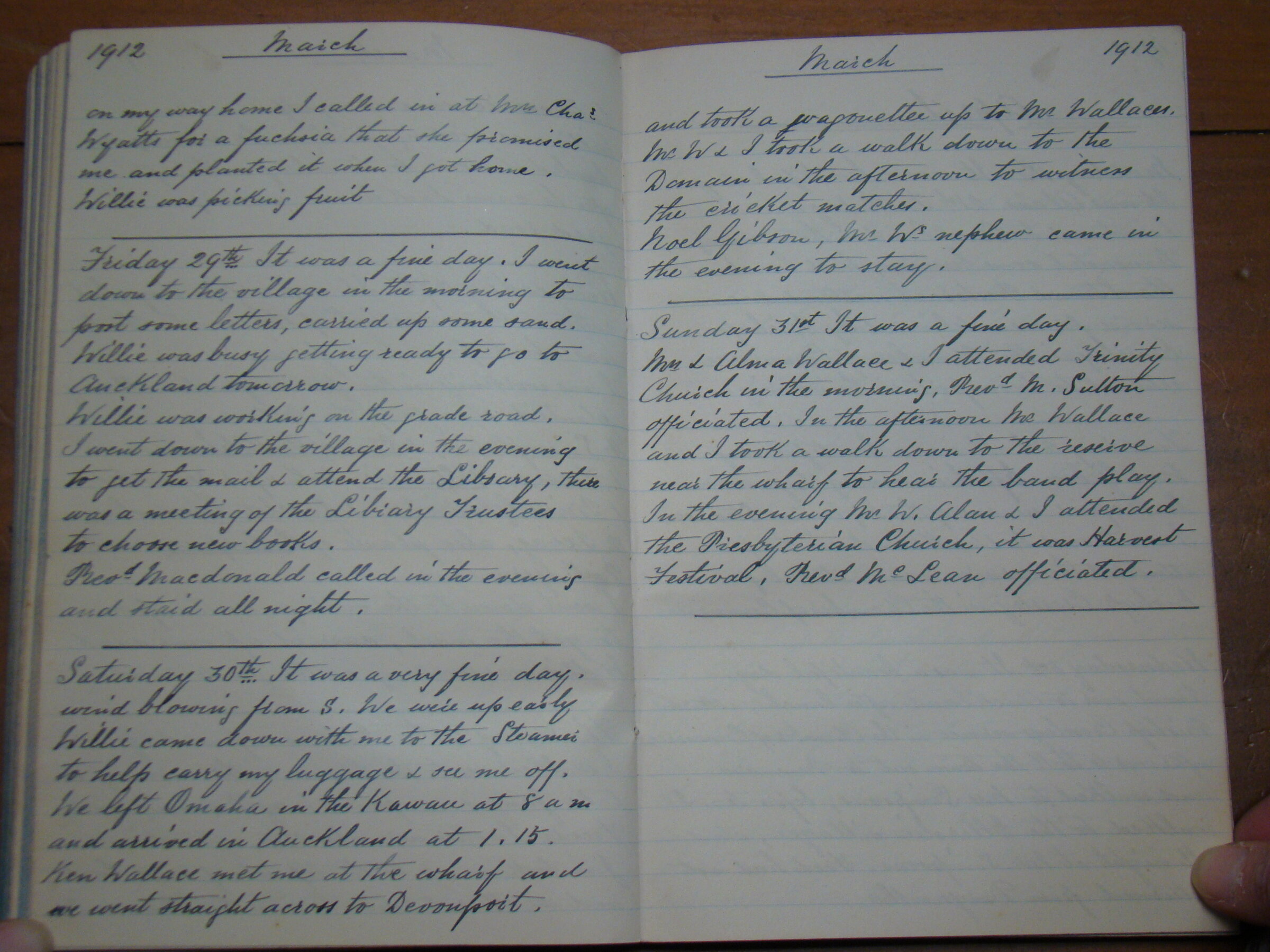 Original CS Clarke diary page