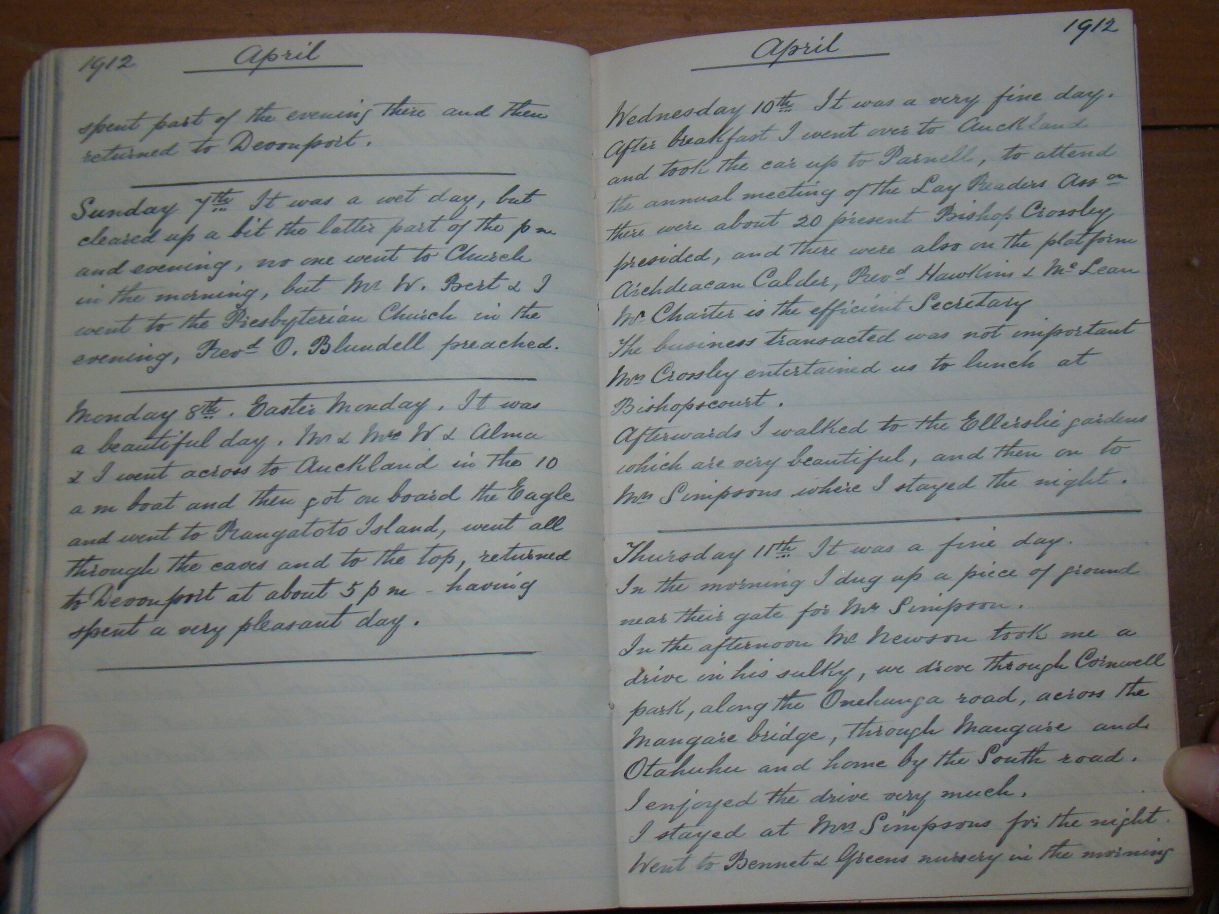 Original CS Clarke diary page