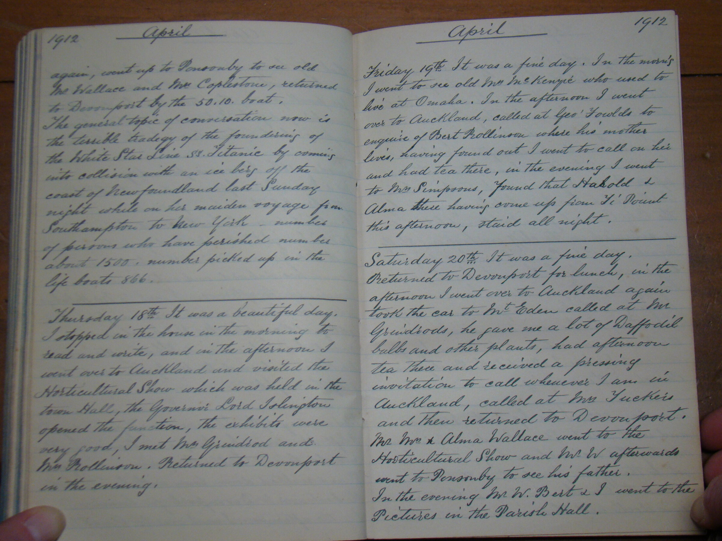 Original CS Clarke diary page