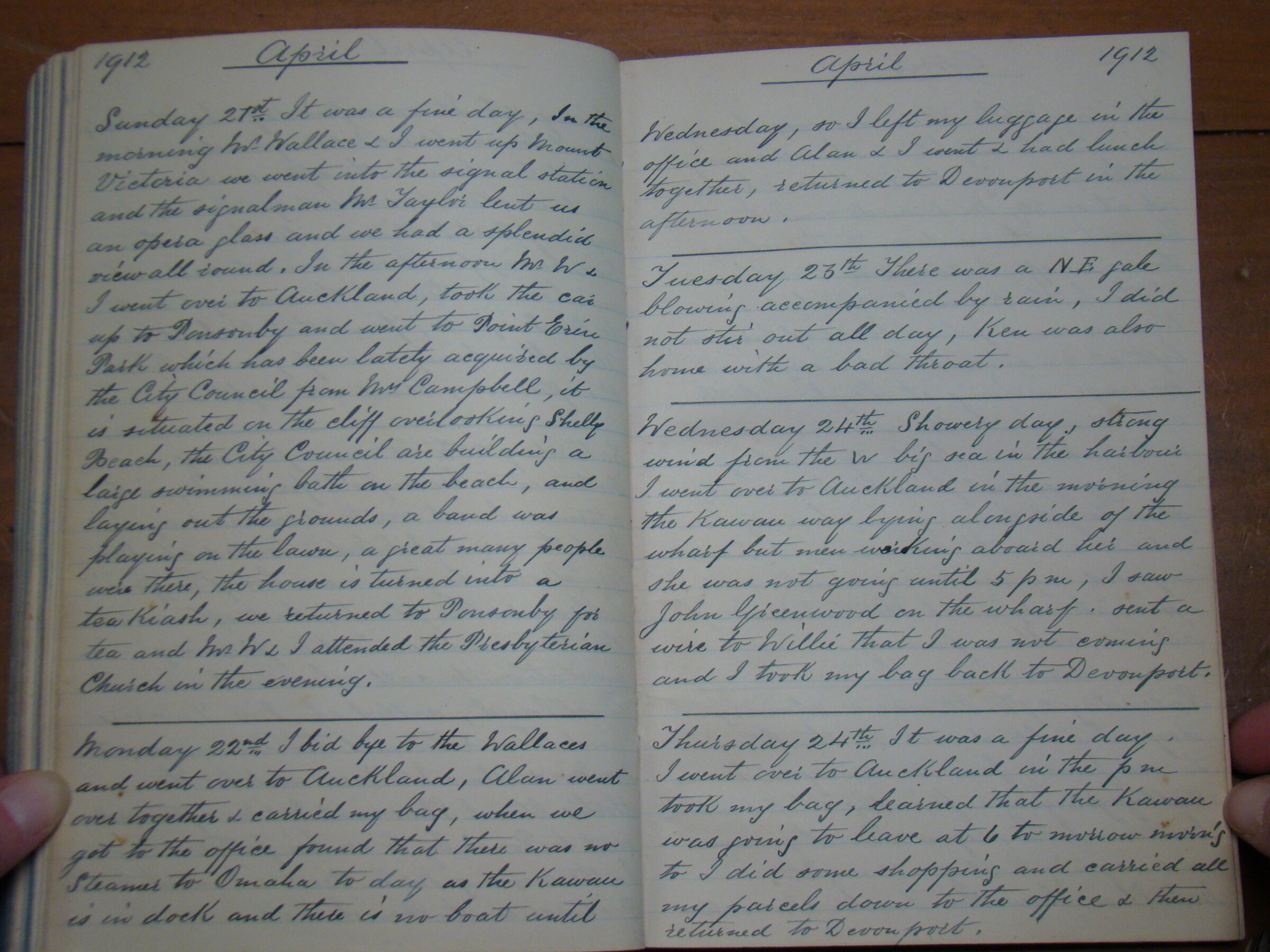 Original CS Clarke diary page