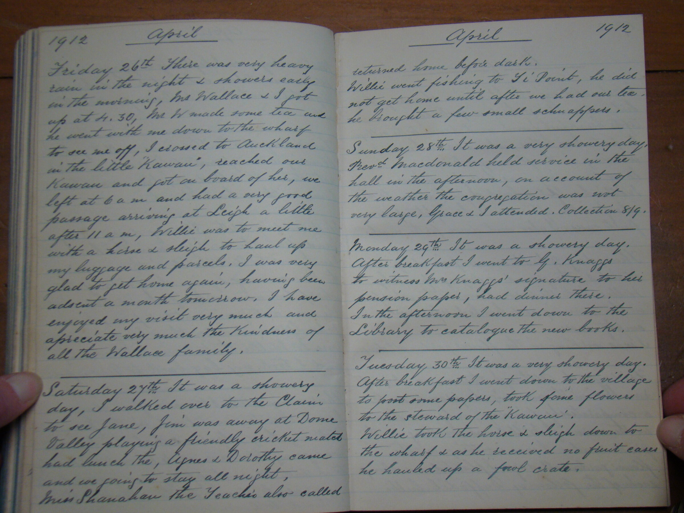 Original CS Clarke diary page