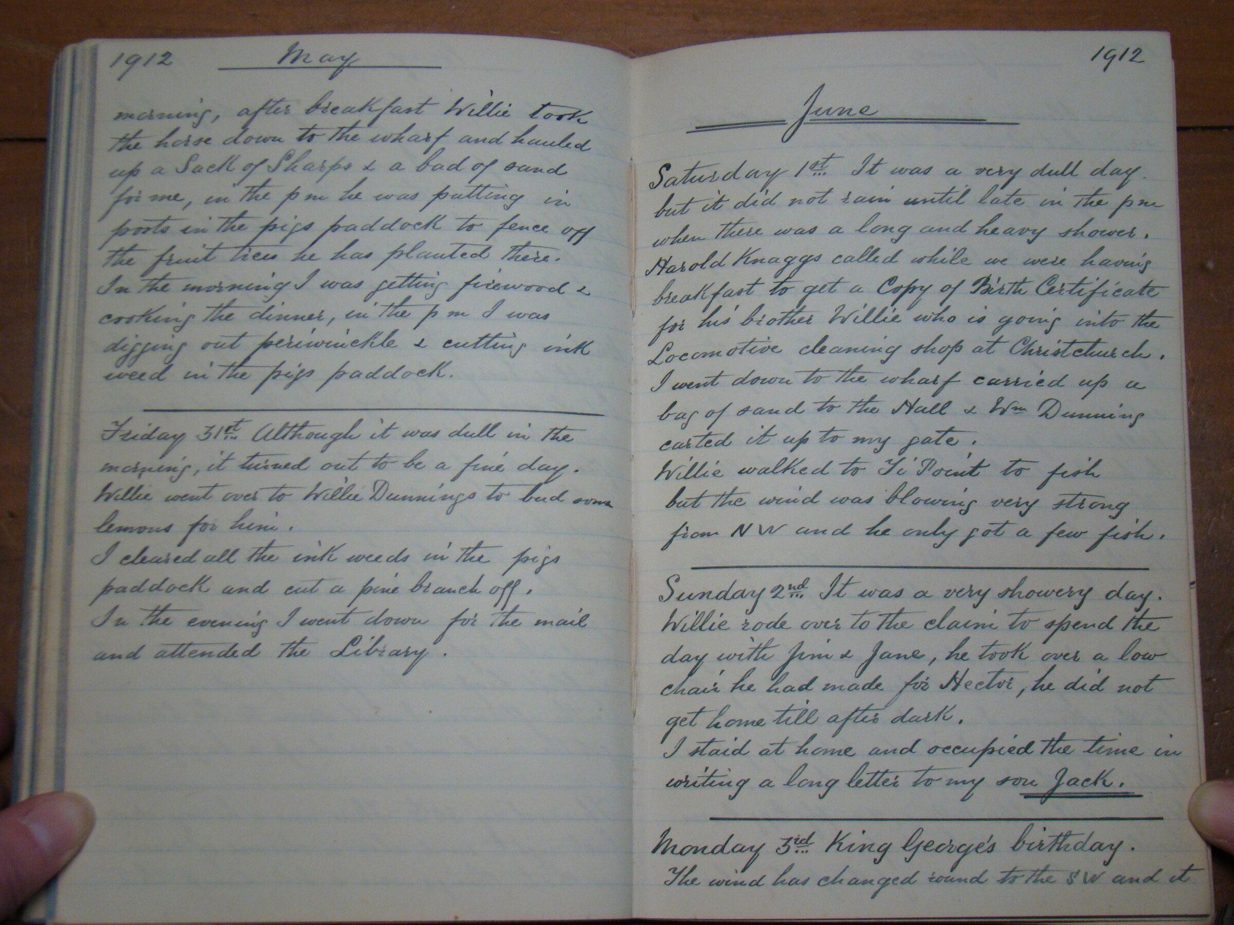 Original CS Clarke diary page