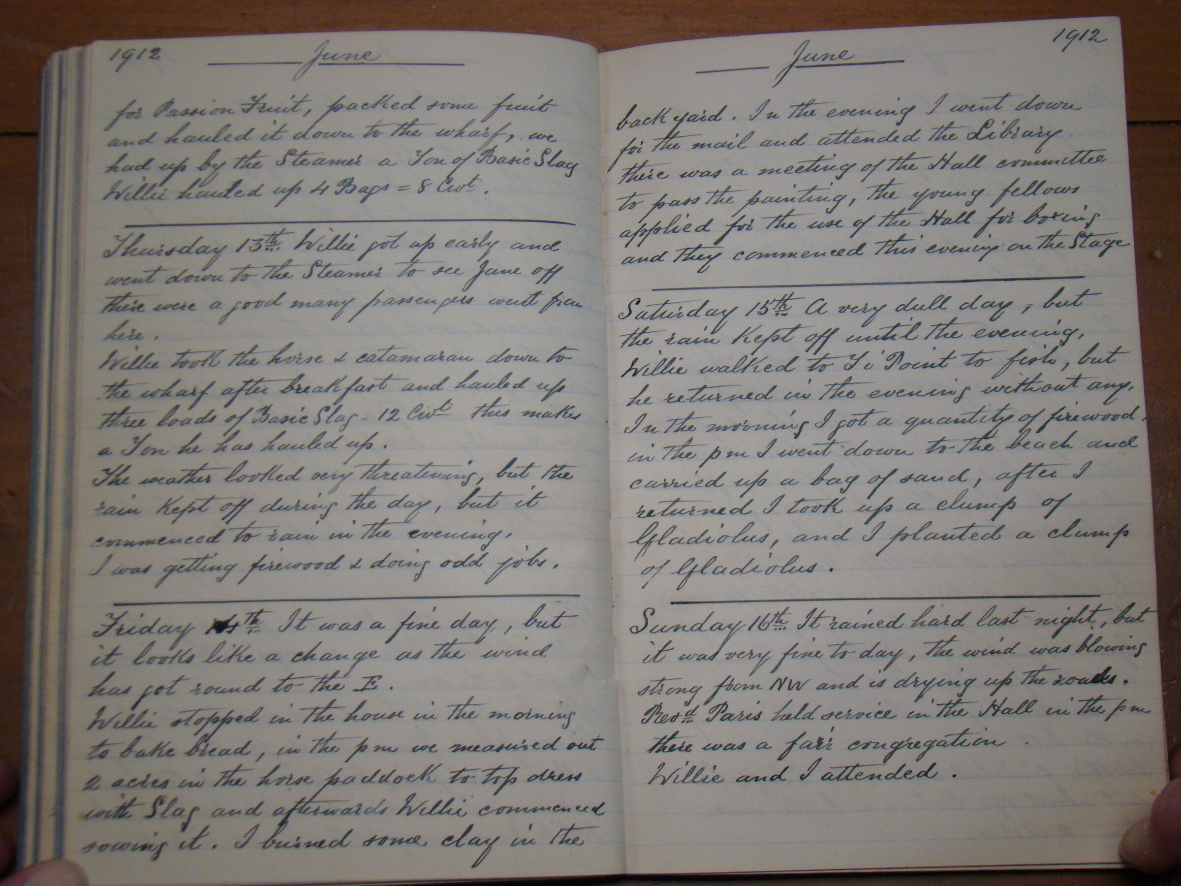 Original CS Clarke diary page