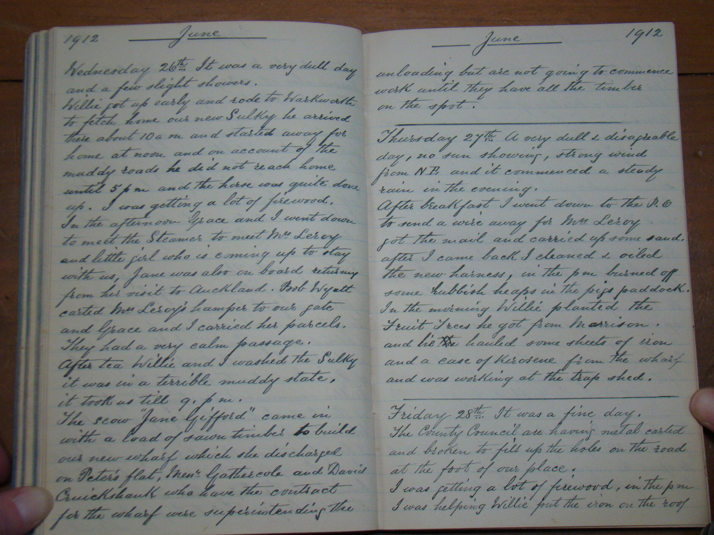 Original CS Clarke diary page