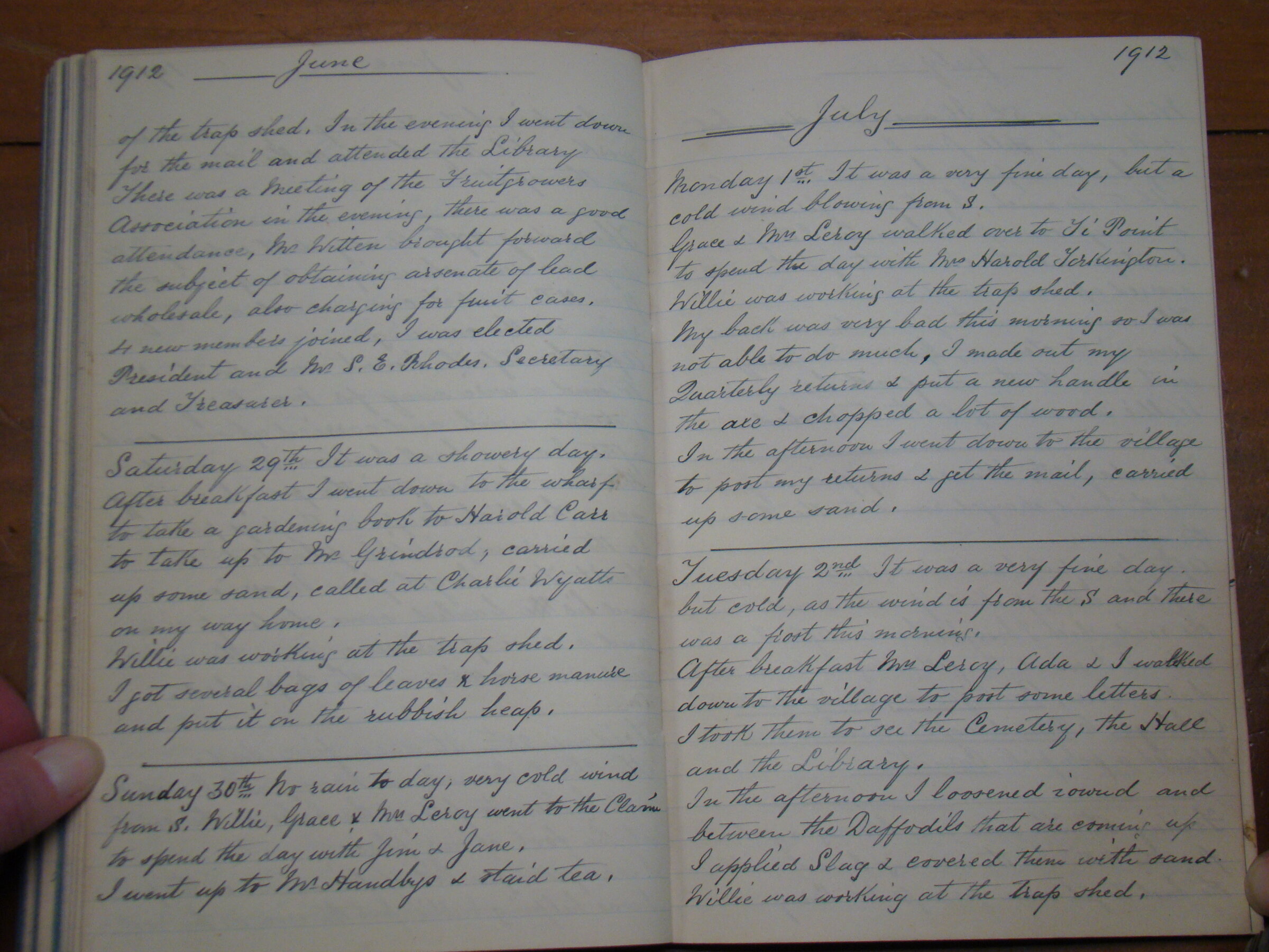 Original CS Clarke diary page