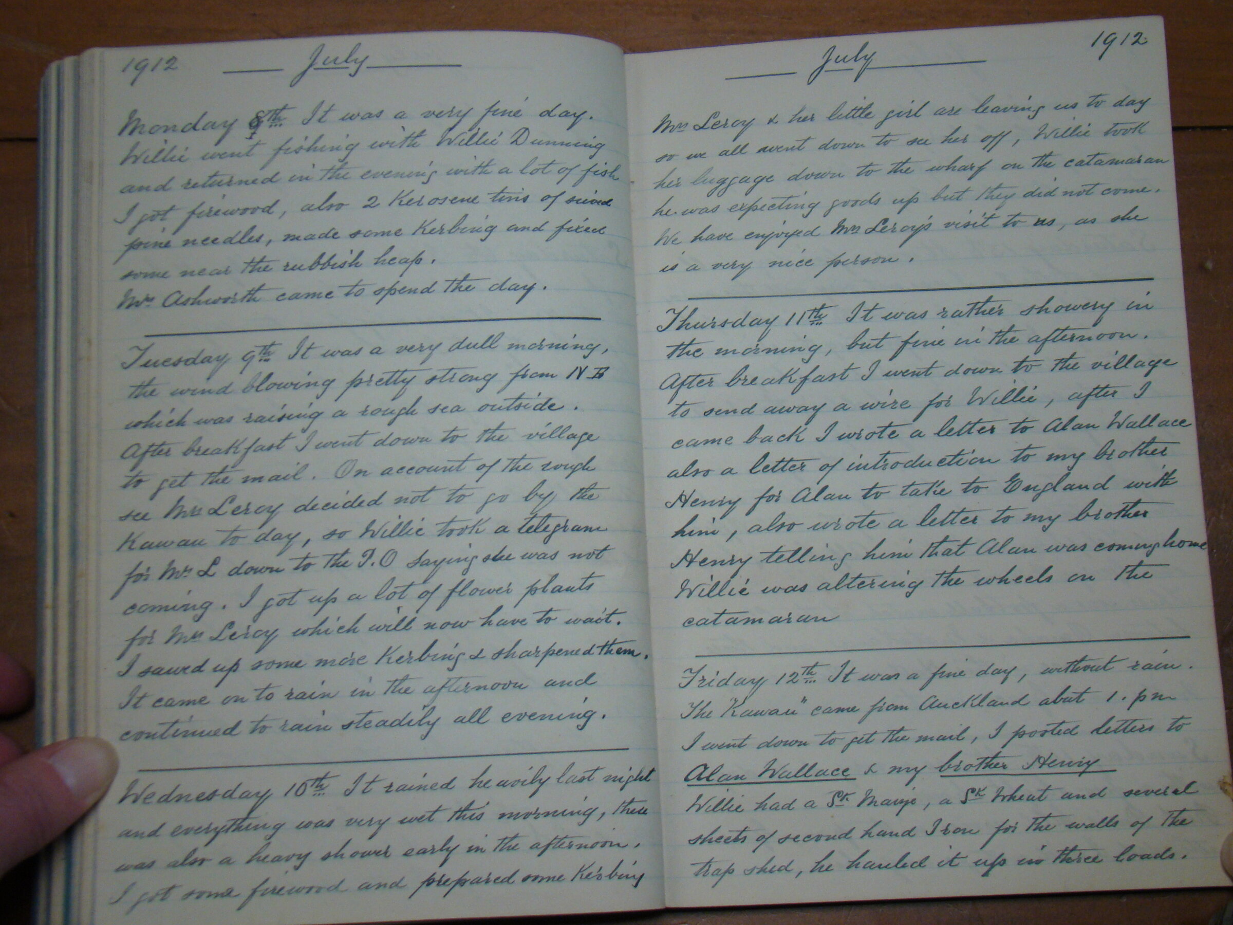 Original CS Clarke diary page