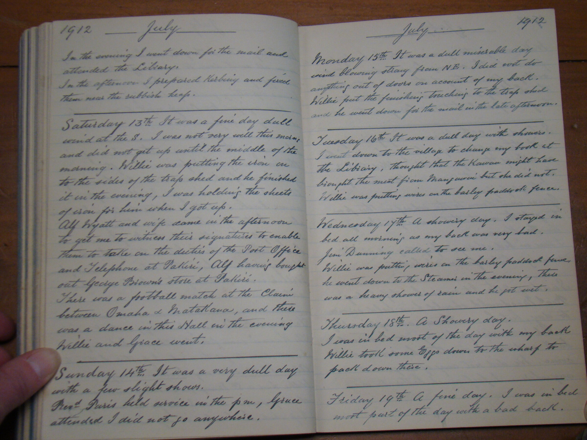 Original CS Clarke diary page