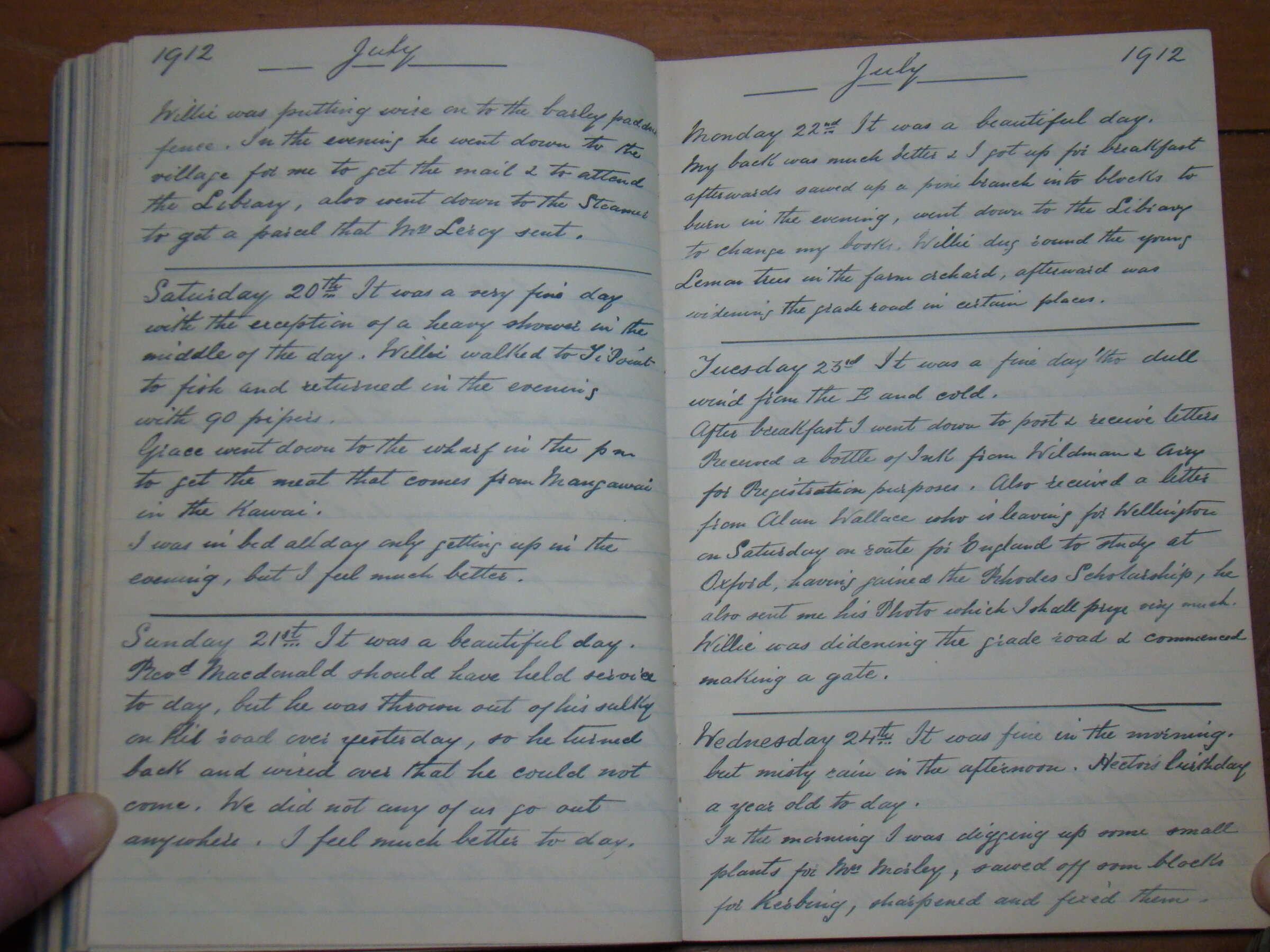 Original CS Clarke diary page