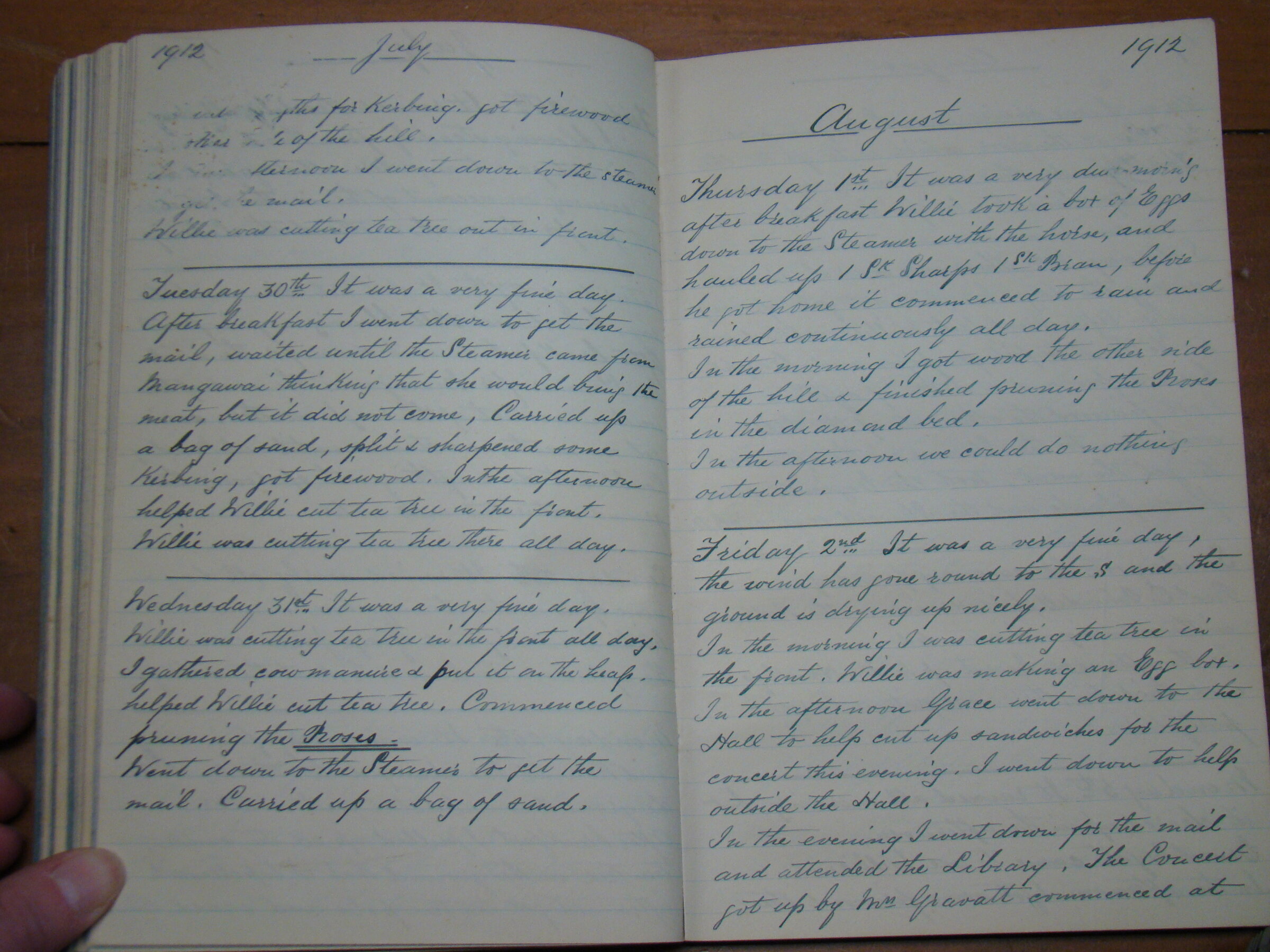 Original CS Clarke diary page