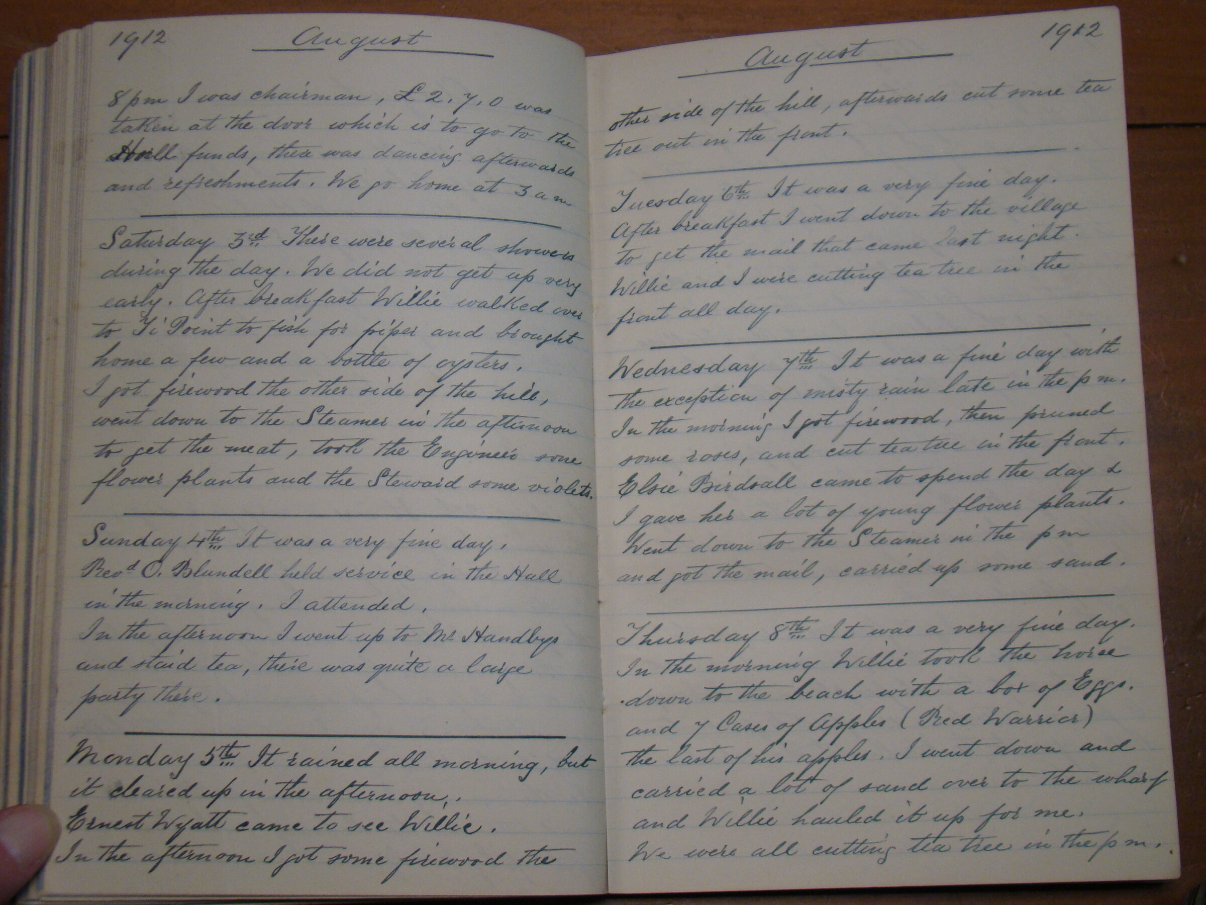 Original CS Clarke diary page
