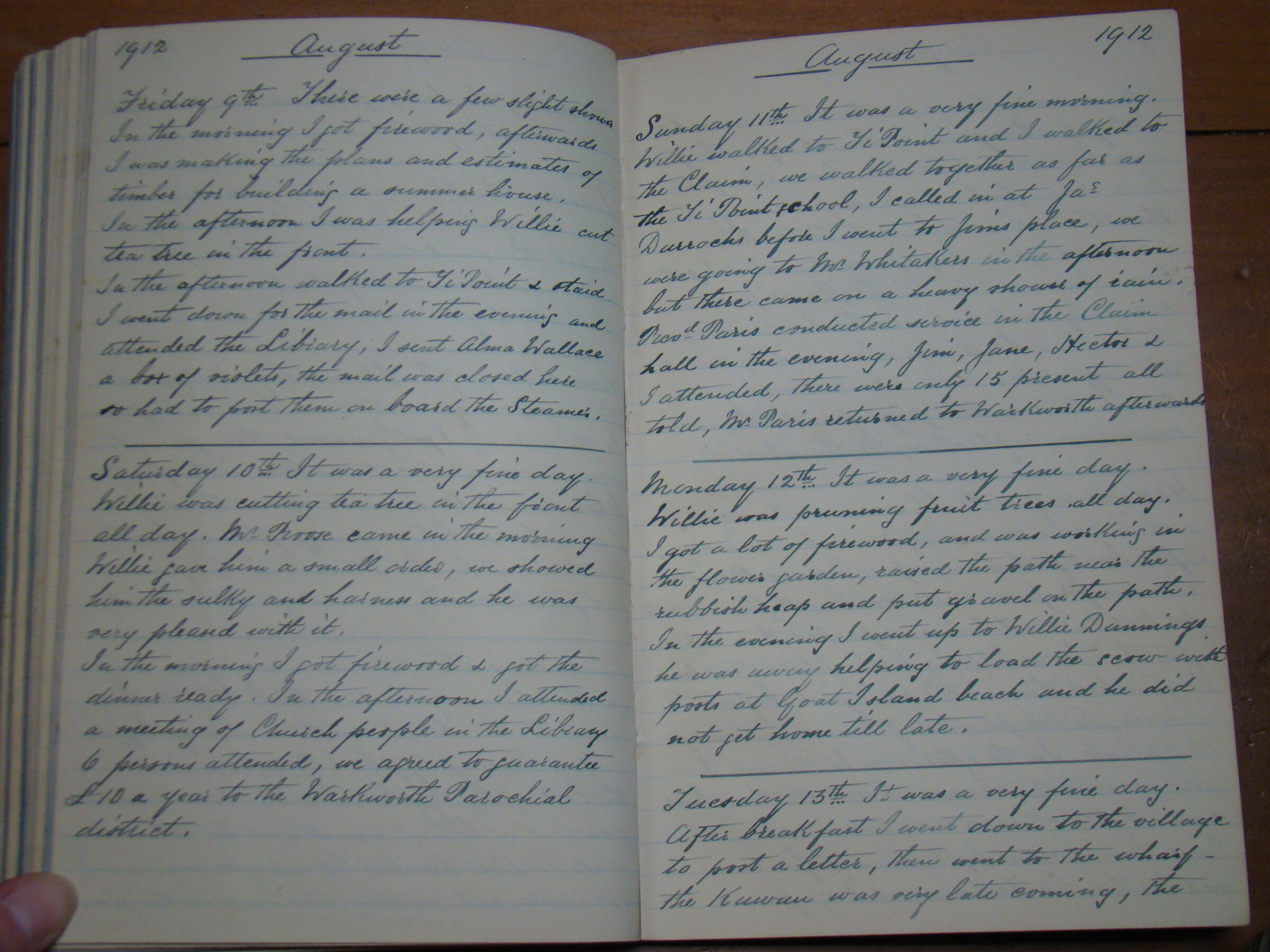 Original CS Clarke diary page