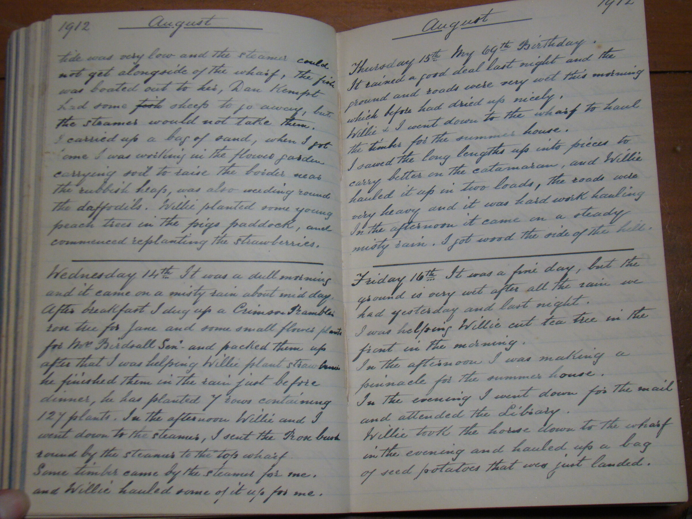 Original CS Clarke diary page