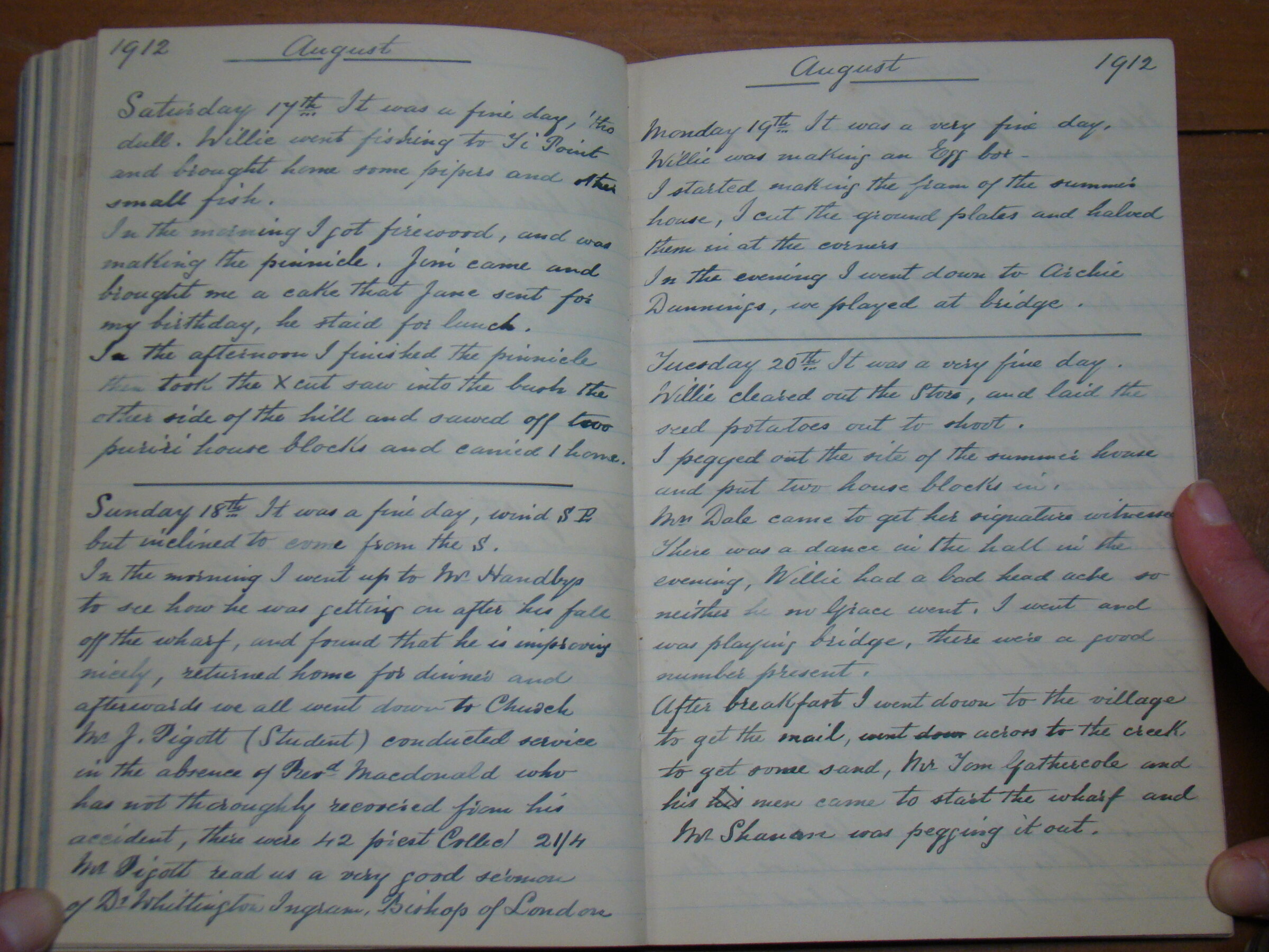 Original CS Clarke diary page
