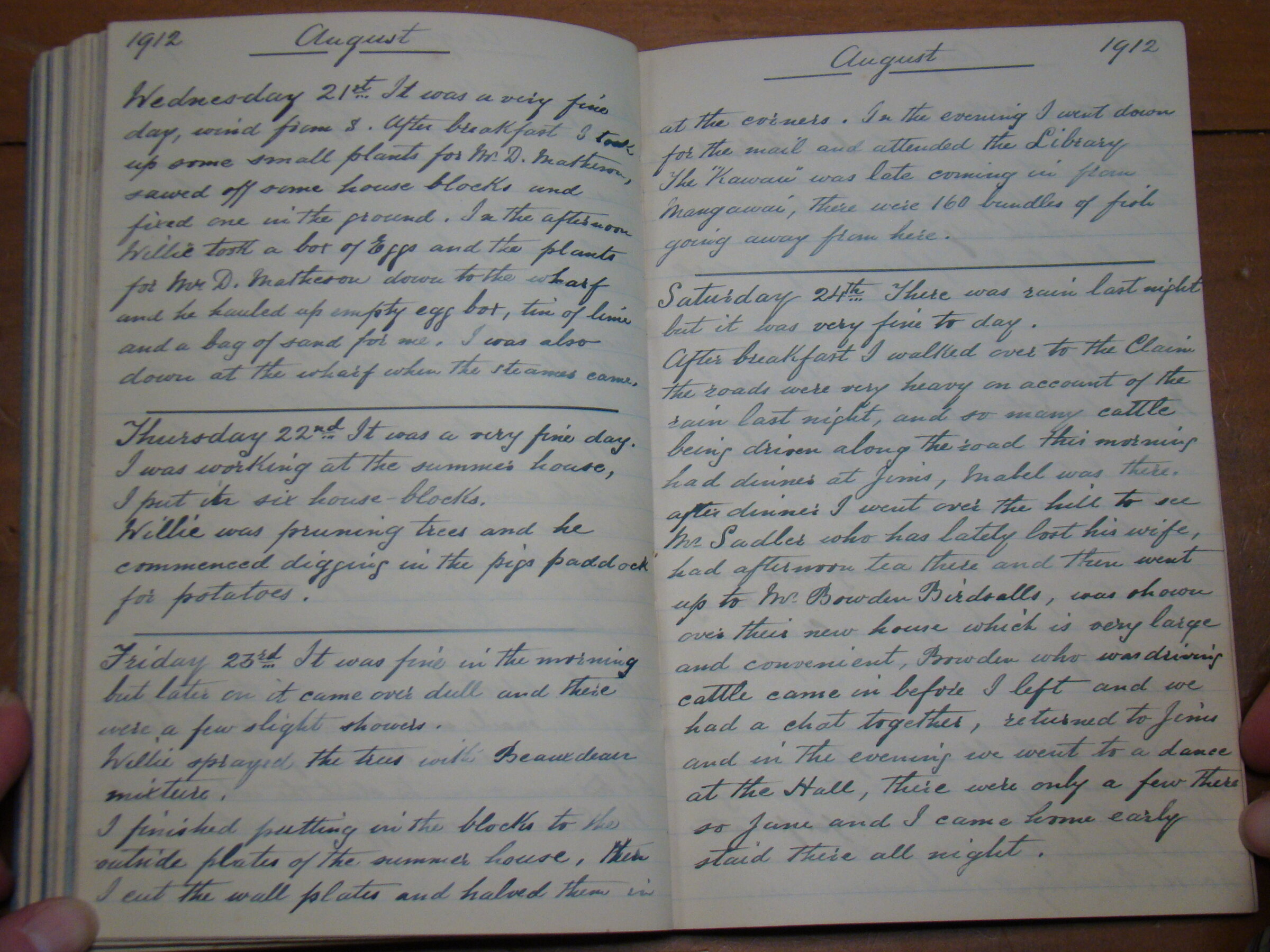 Original CS Clarke diary page