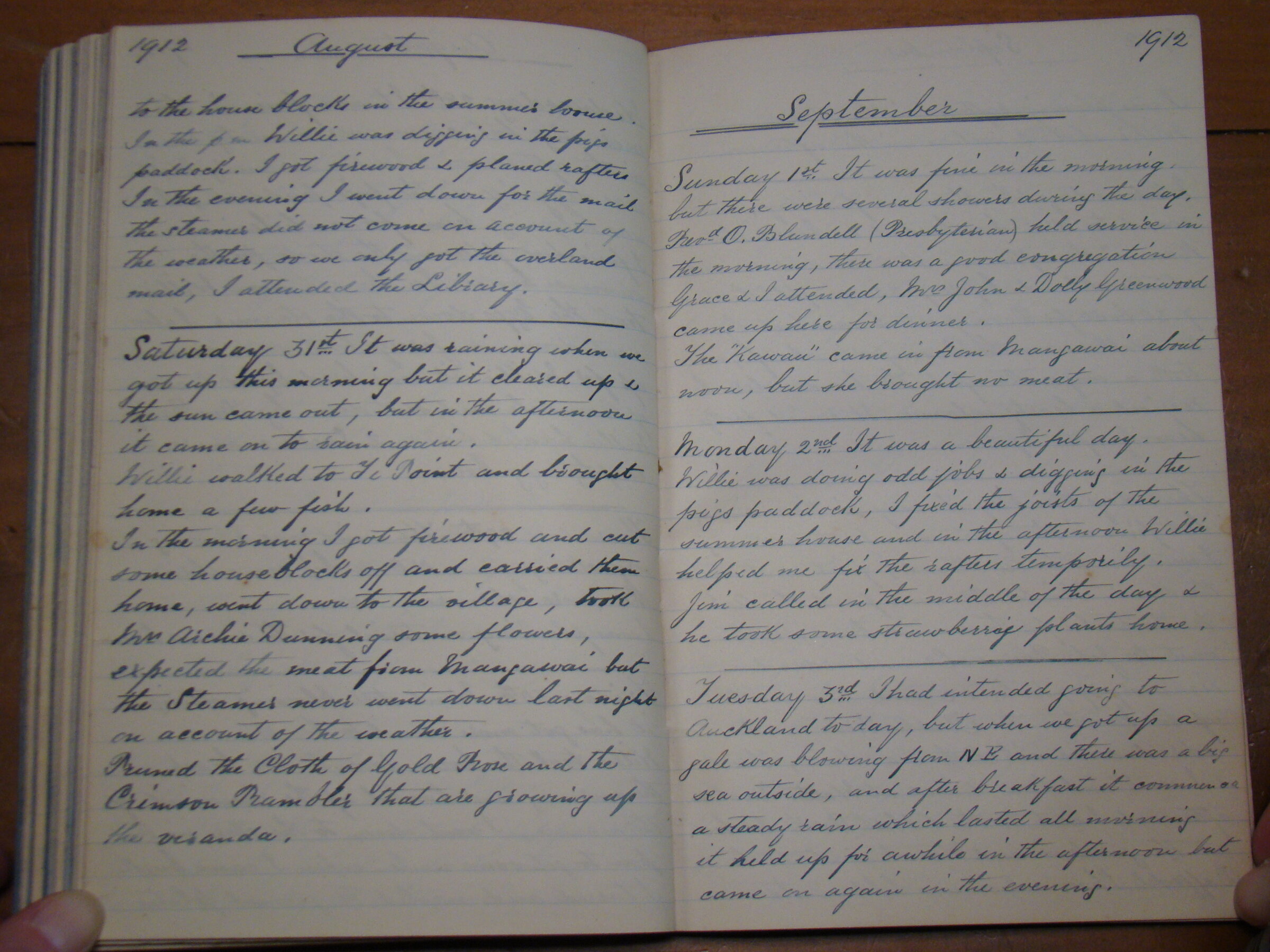 Original CS Clarke diary page