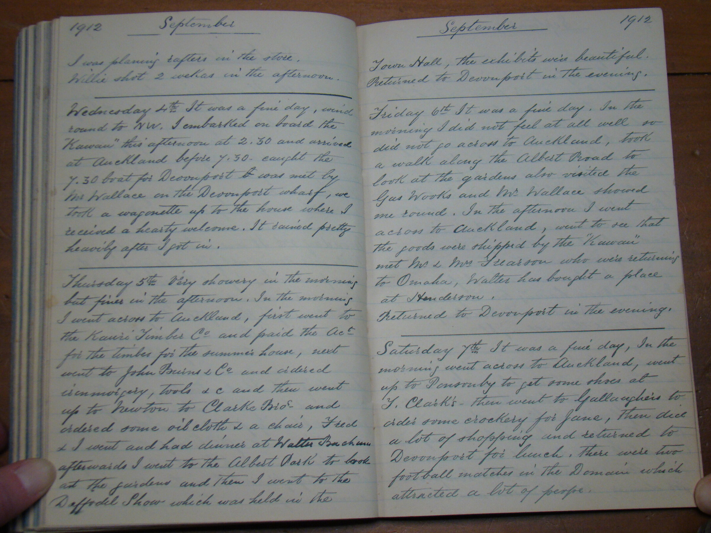 Original CS Clarke diary page