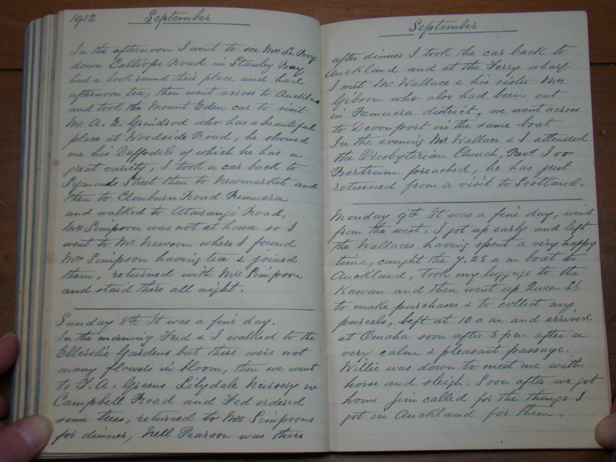 Original CS Clarke diary page