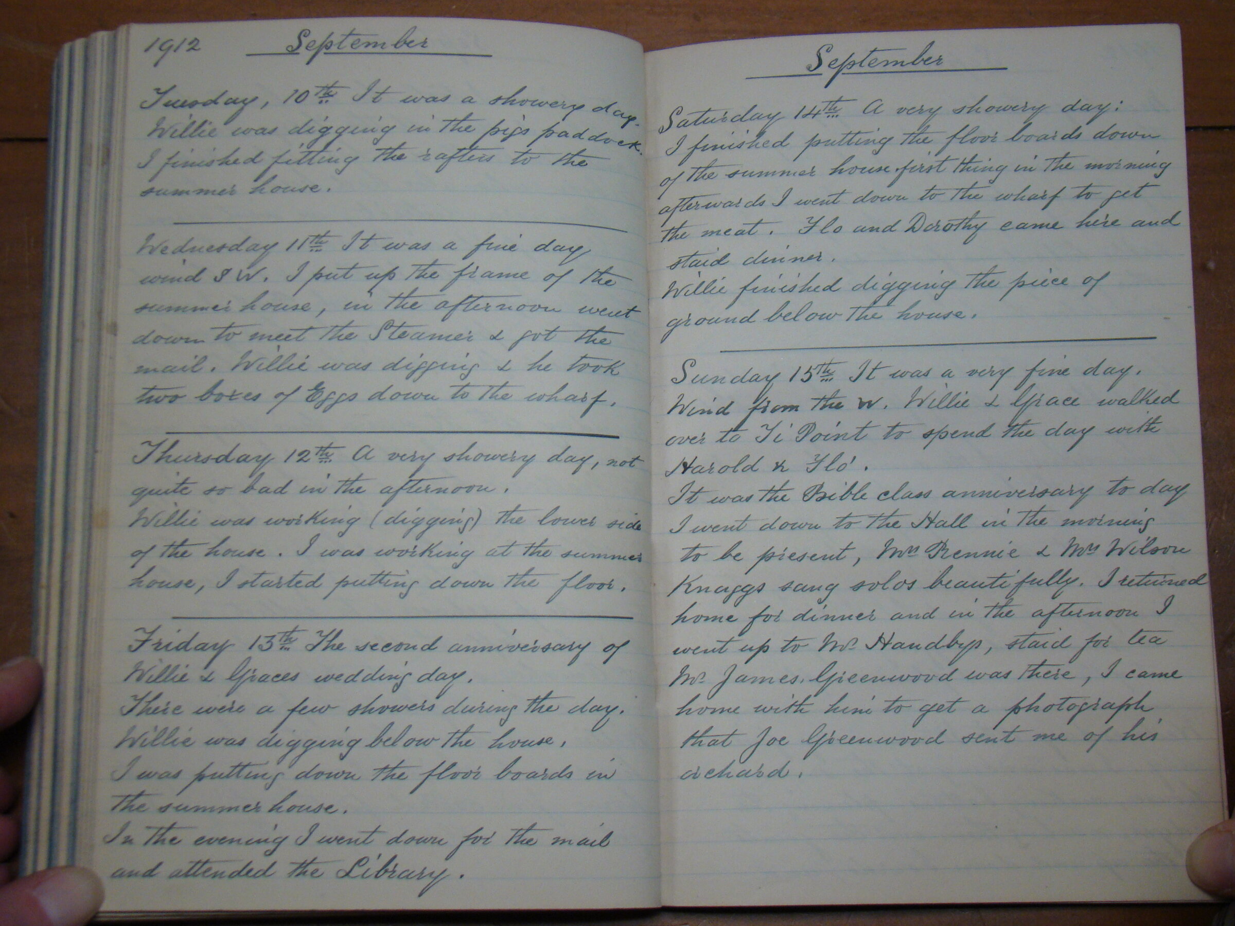 Original CS Clarke diary page