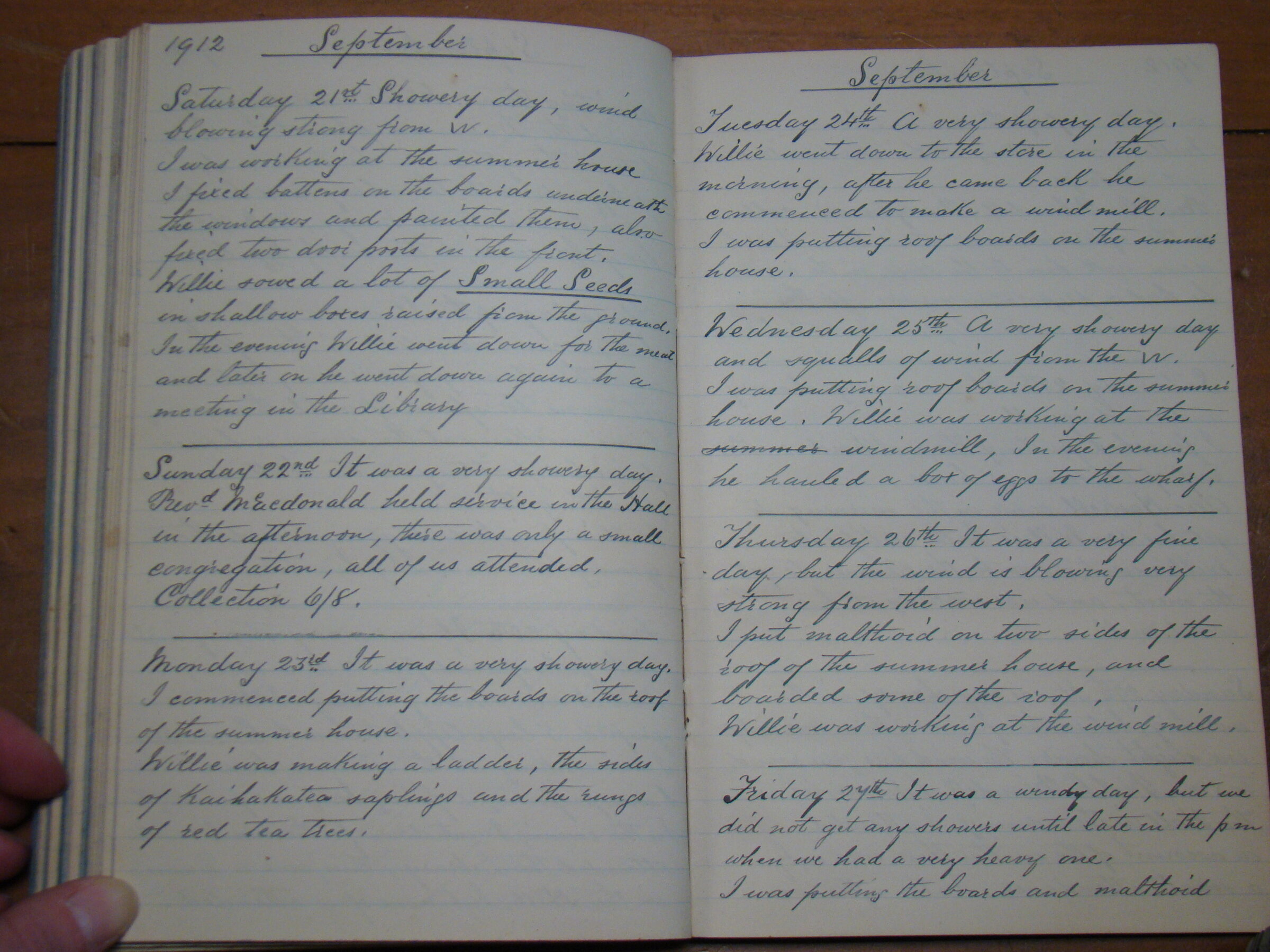 Original CS Clarke diary page