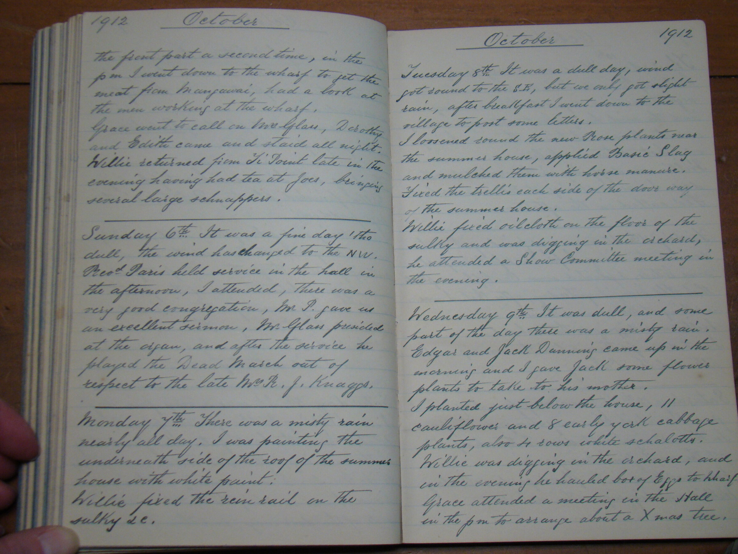 Original CS Clarke diary page