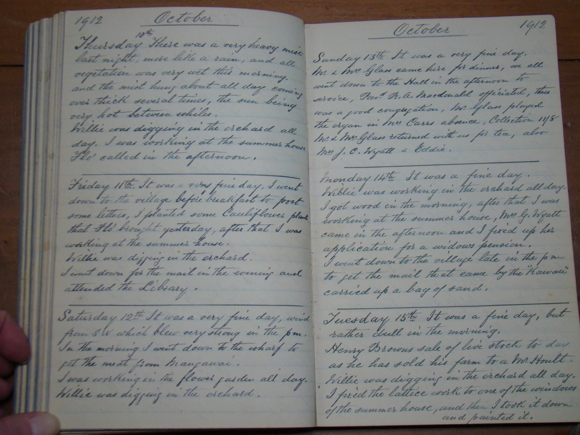 Original CS Clarke diary page