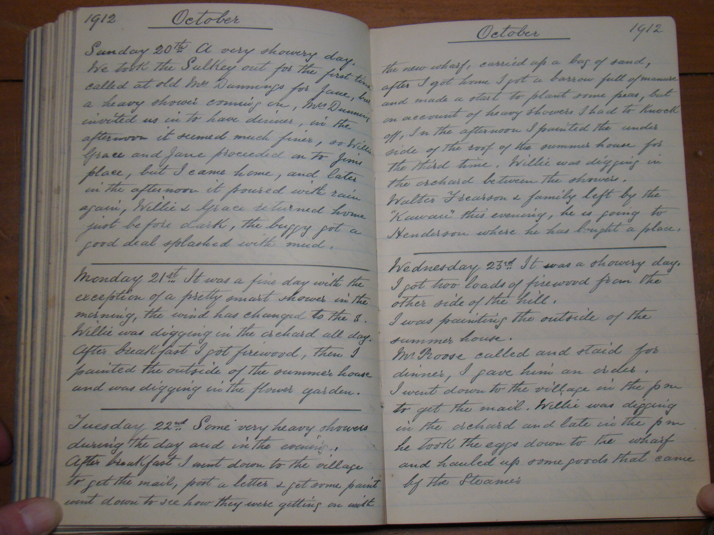 Original CS Clarke diary page