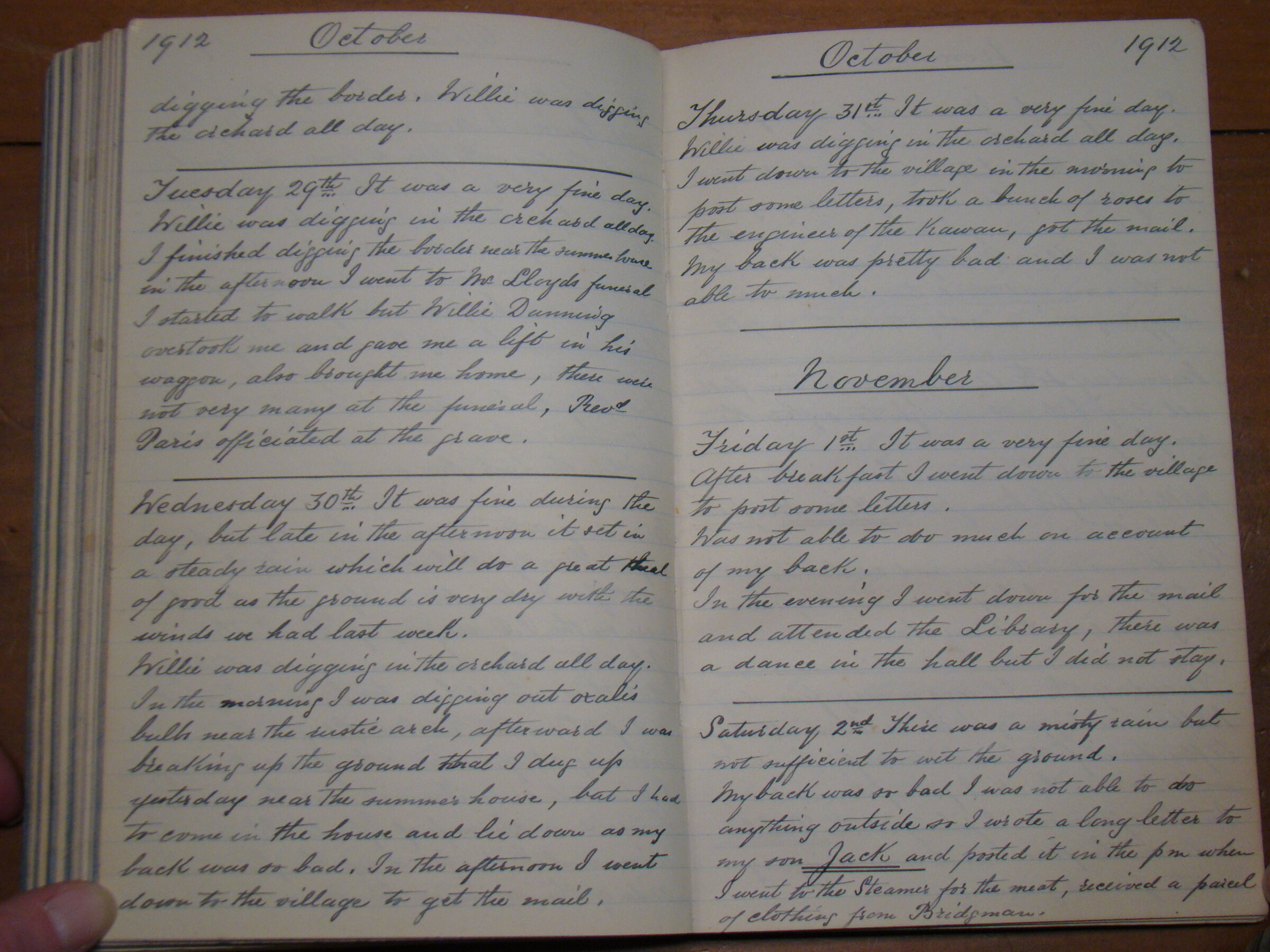 Original CS Clarke diary page