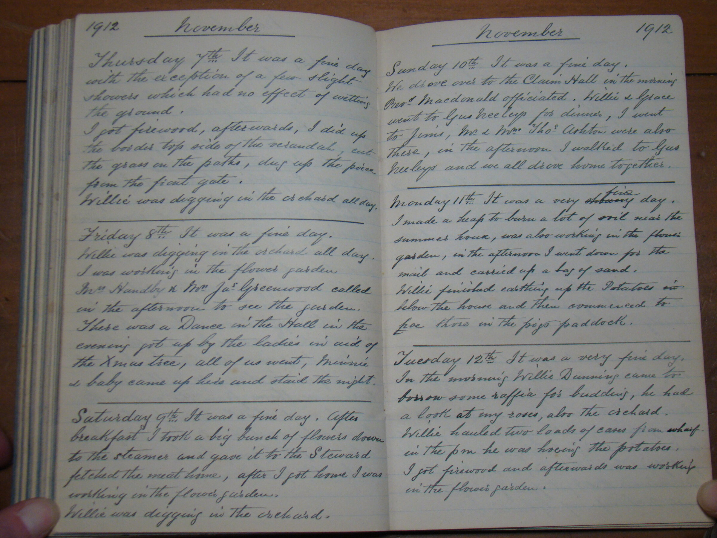 Original CS Clarke diary page
