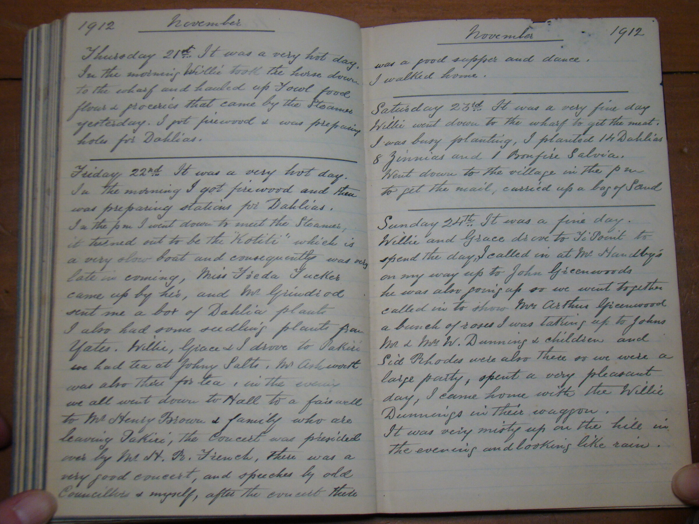 Original CS Clarke diary page