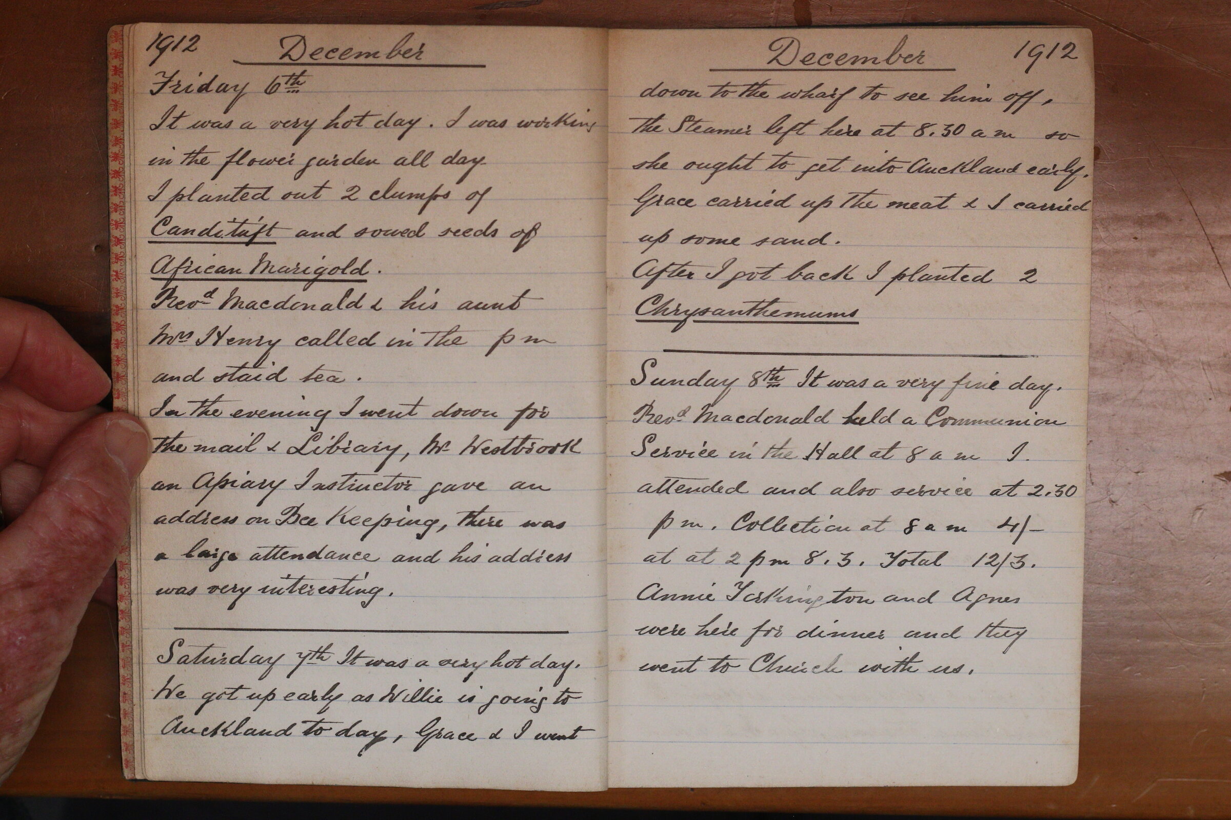 Original CS Clarke diary page