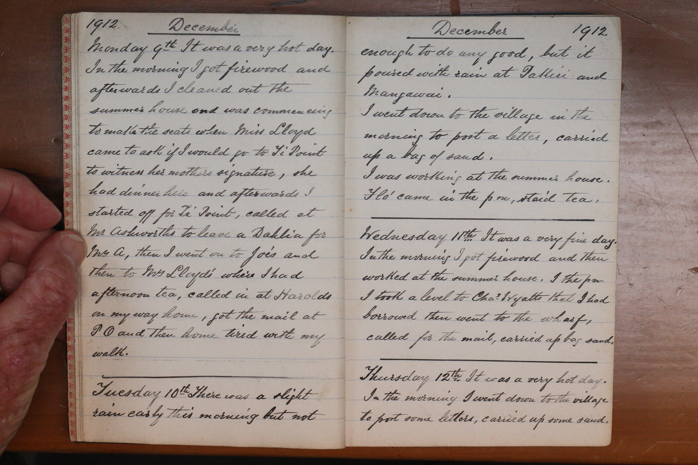 Original CS Clarke diary page