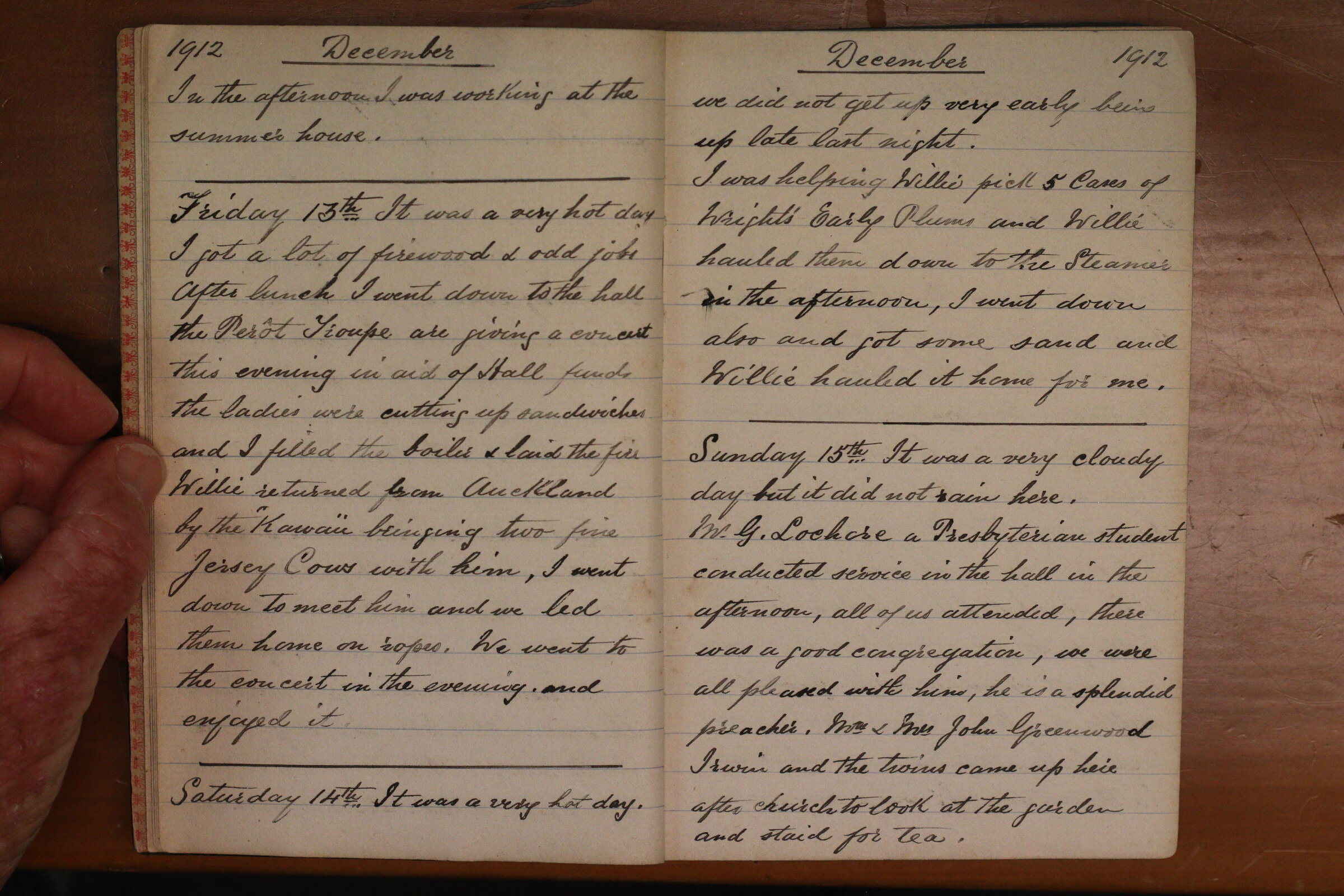 Original CS Clarke diary page