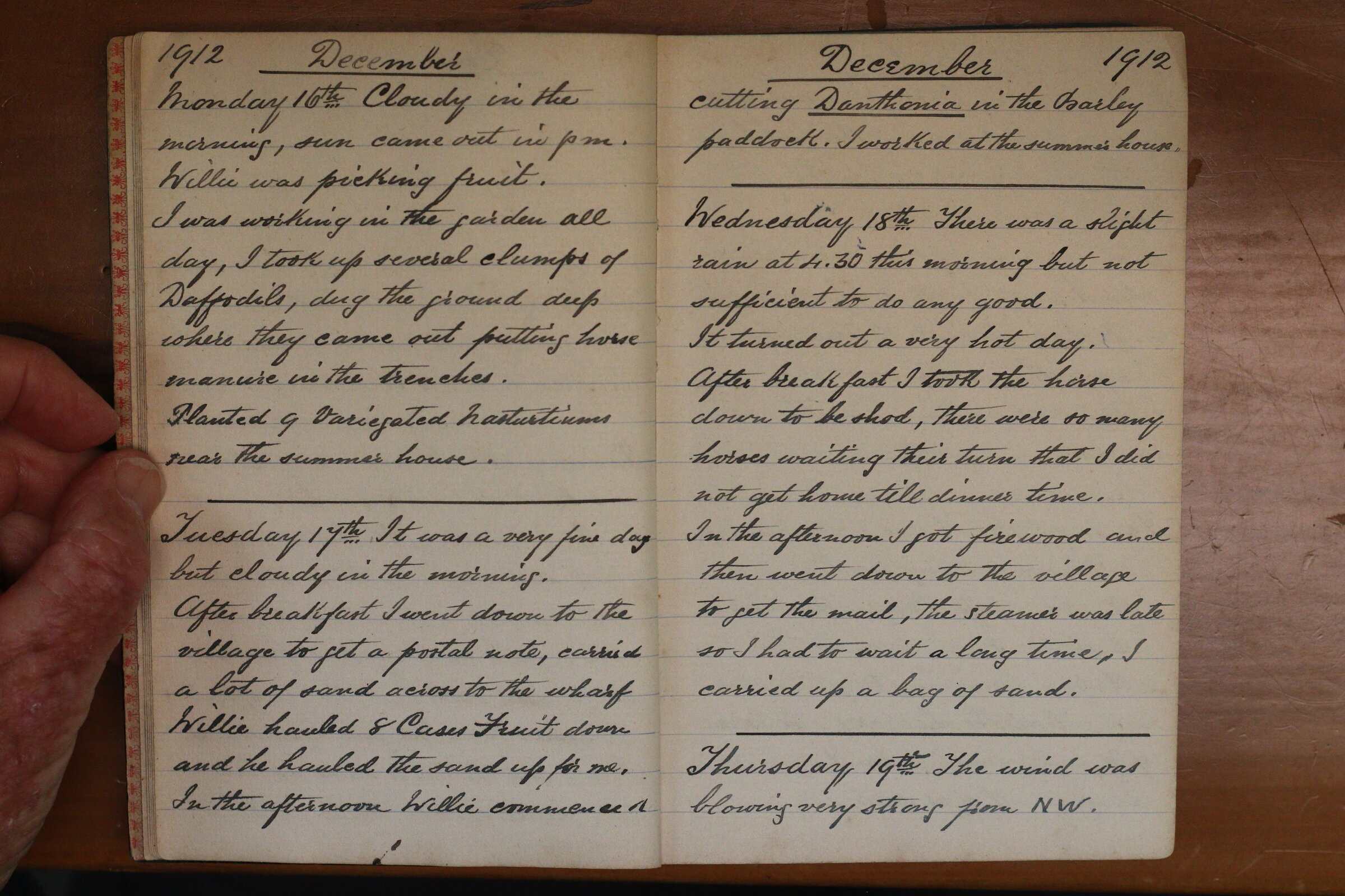 Original CS Clarke diary page