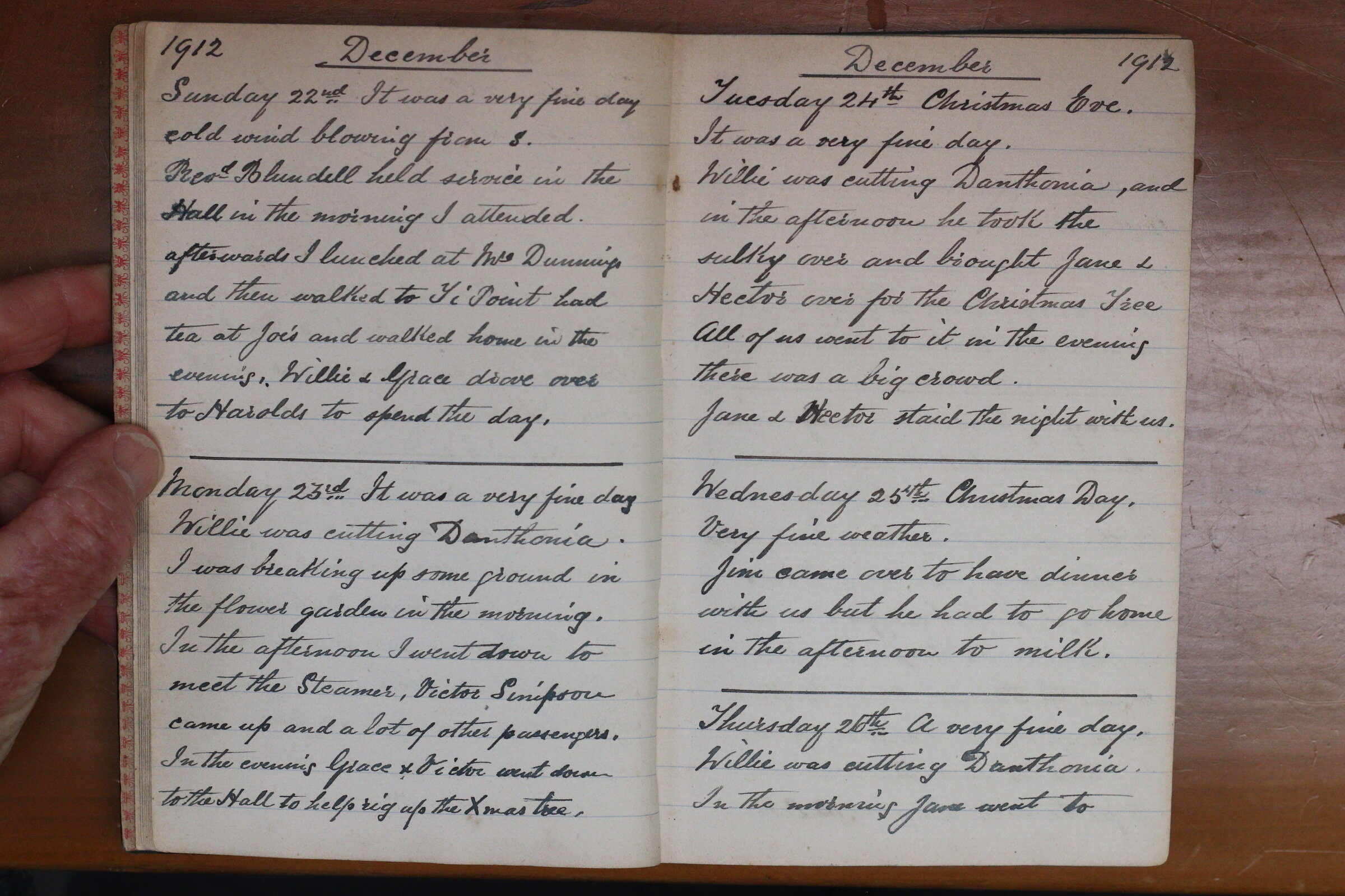 Original CS Clarke diary page