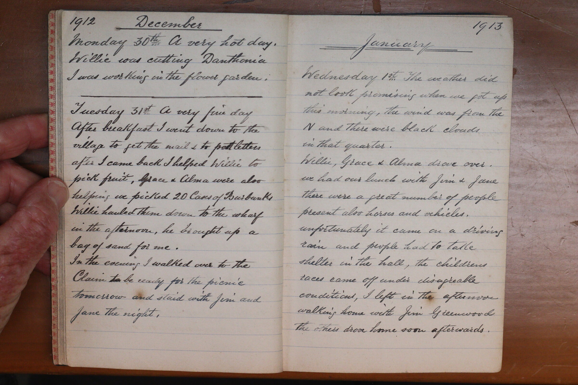 Original CS Clarke diary page