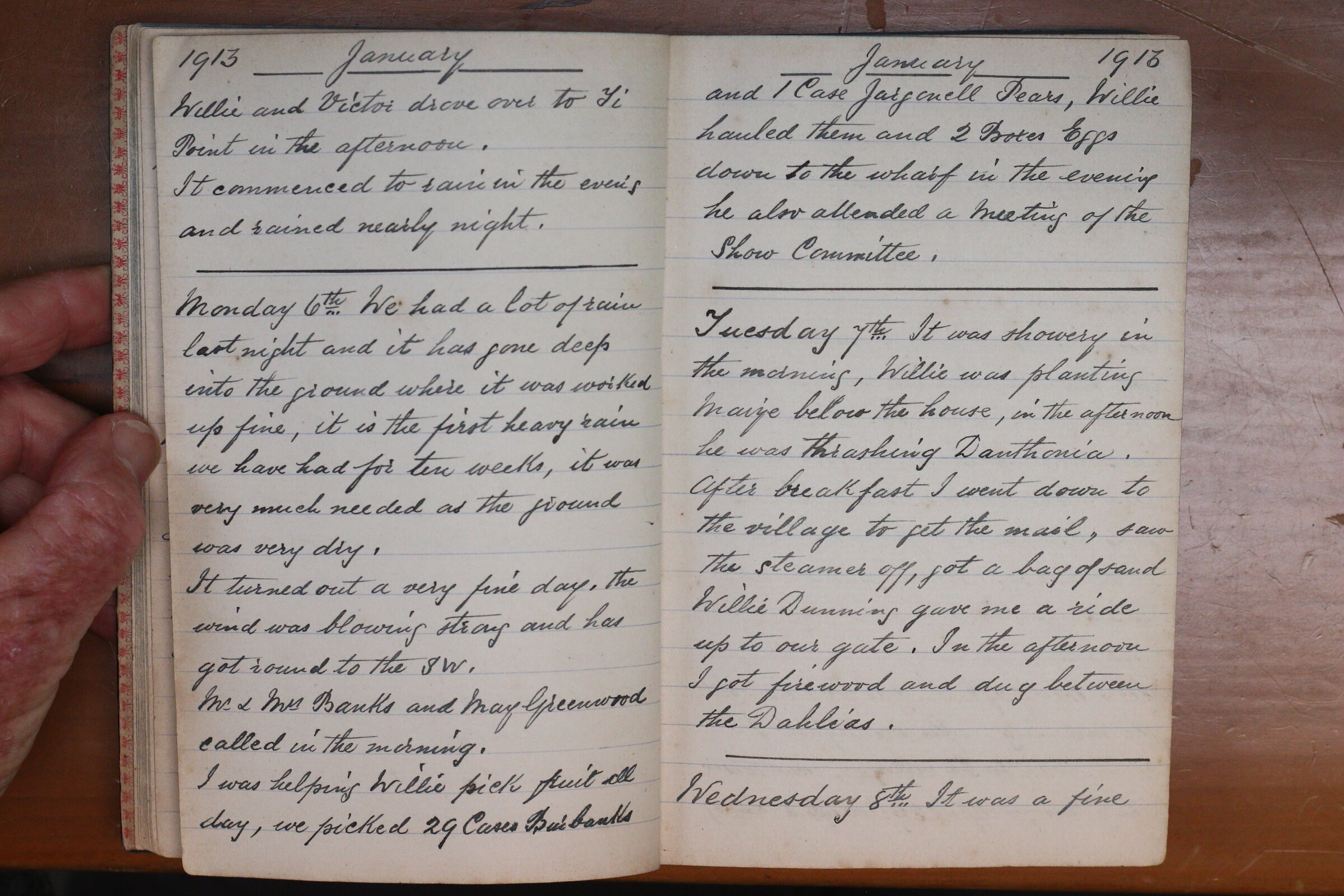 Original CS Clarke diary page