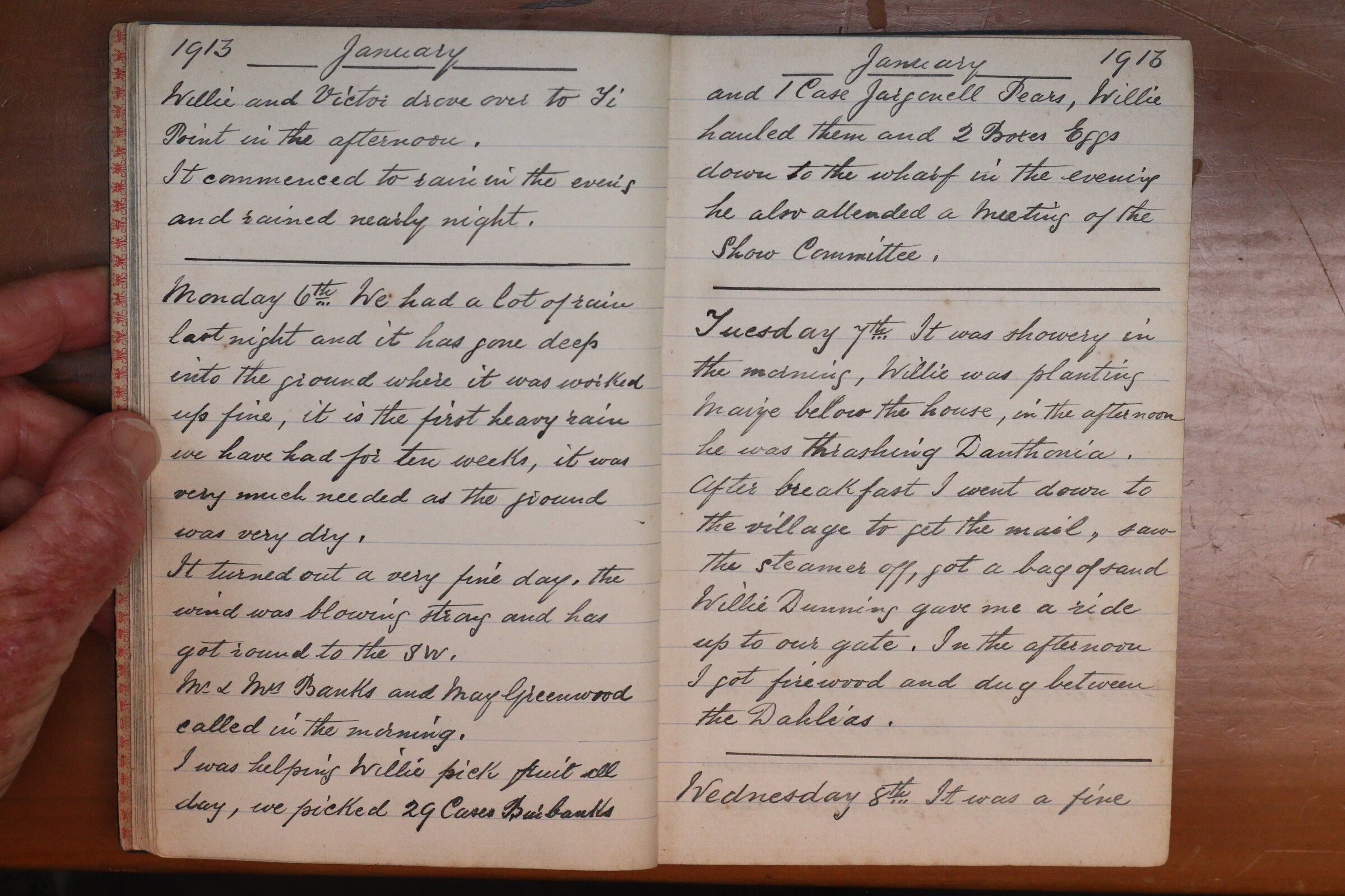 Original CS Clarke diary page