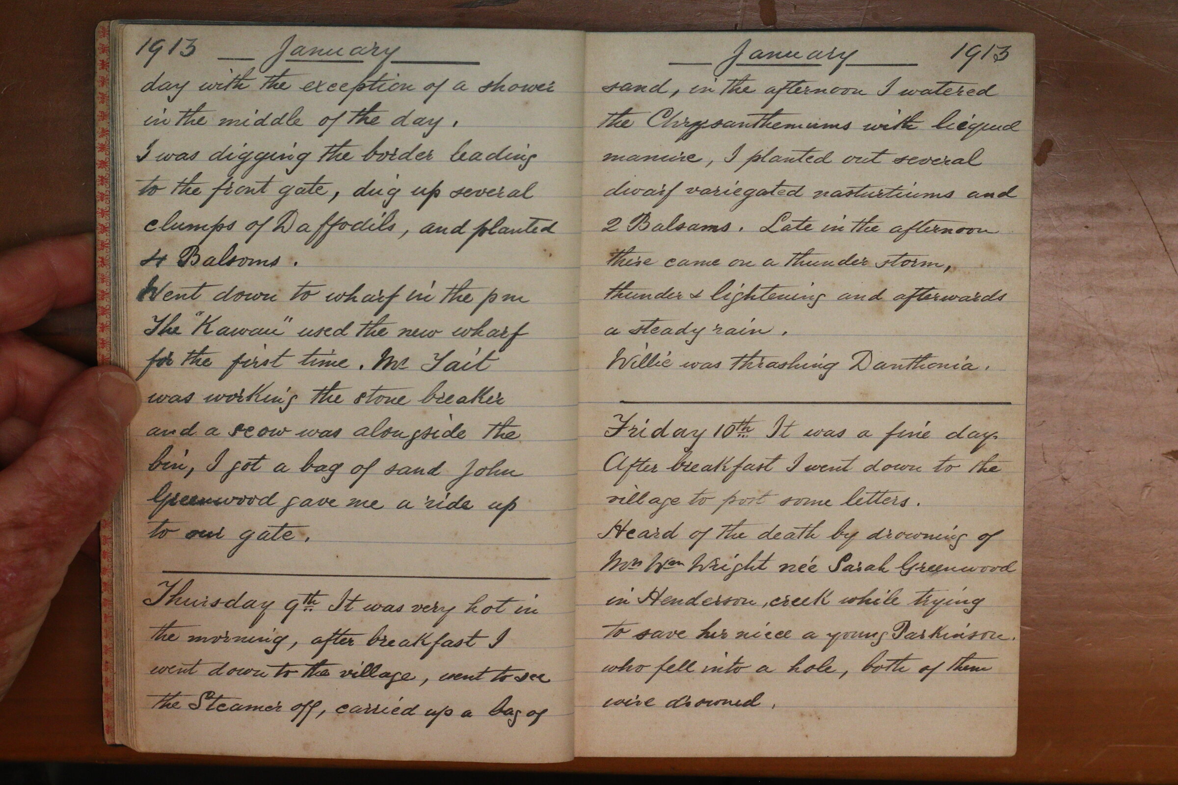Original CS Clarke diary page