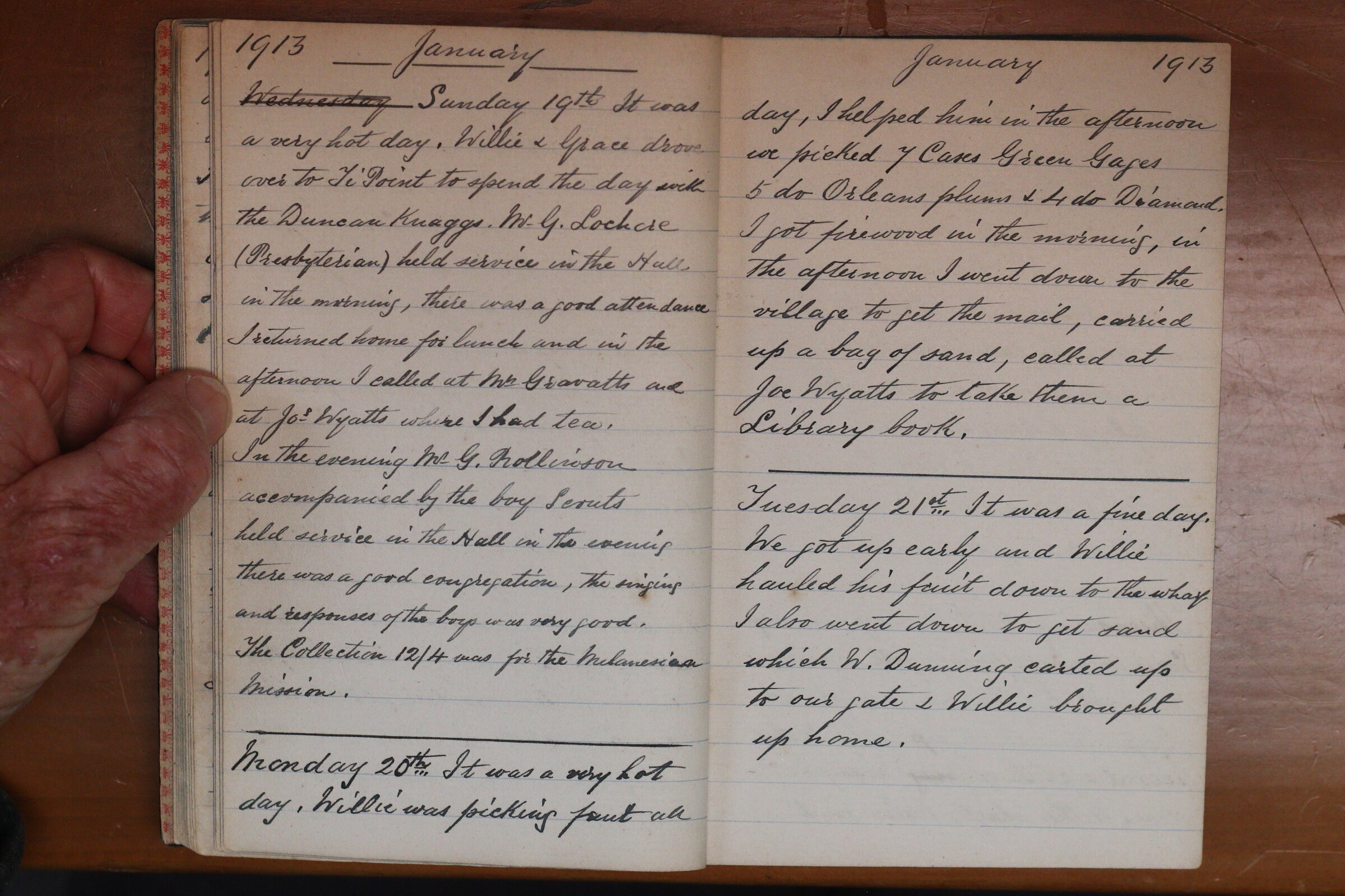 Original CS Clarke diary page