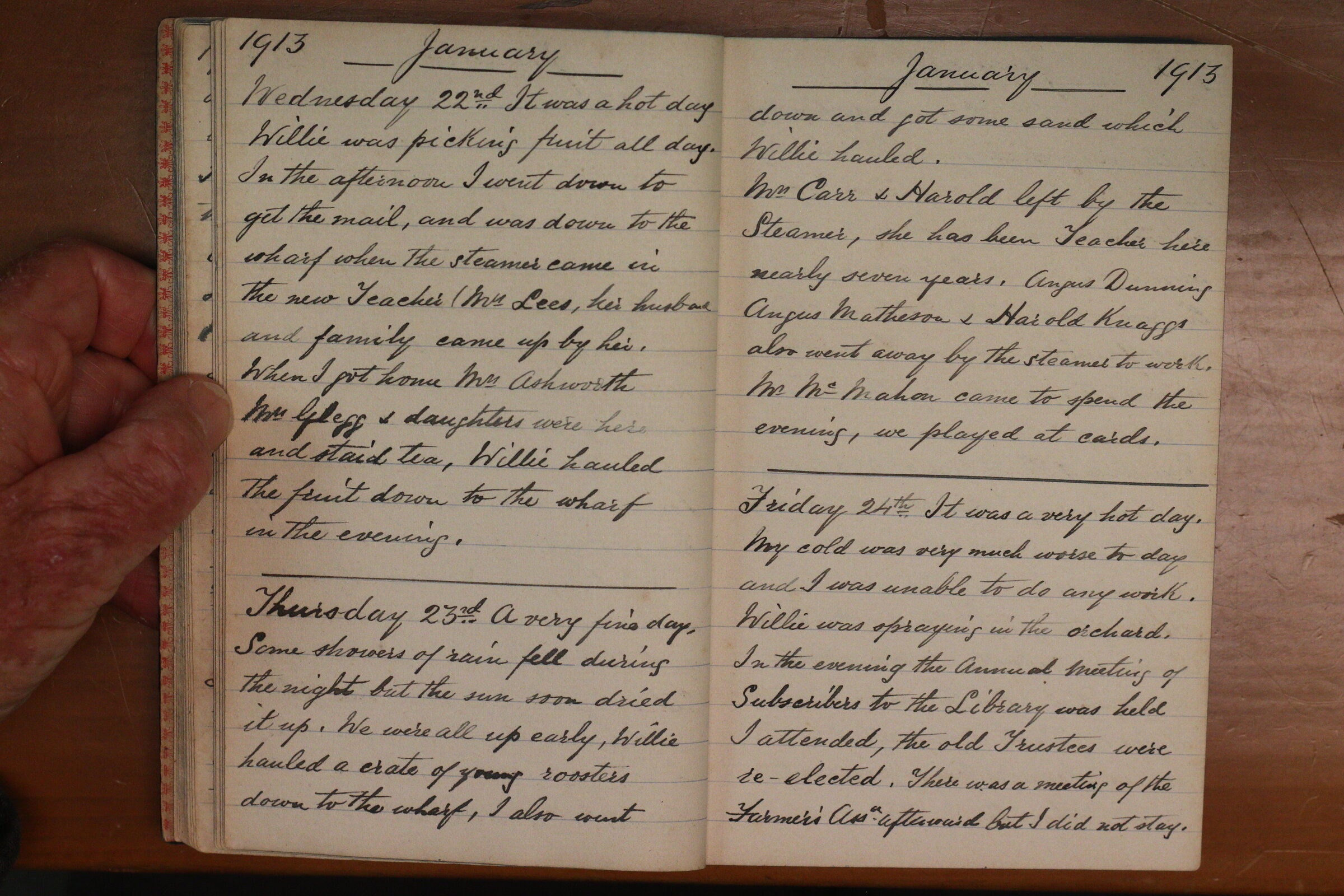 Original CS Clarke diary page