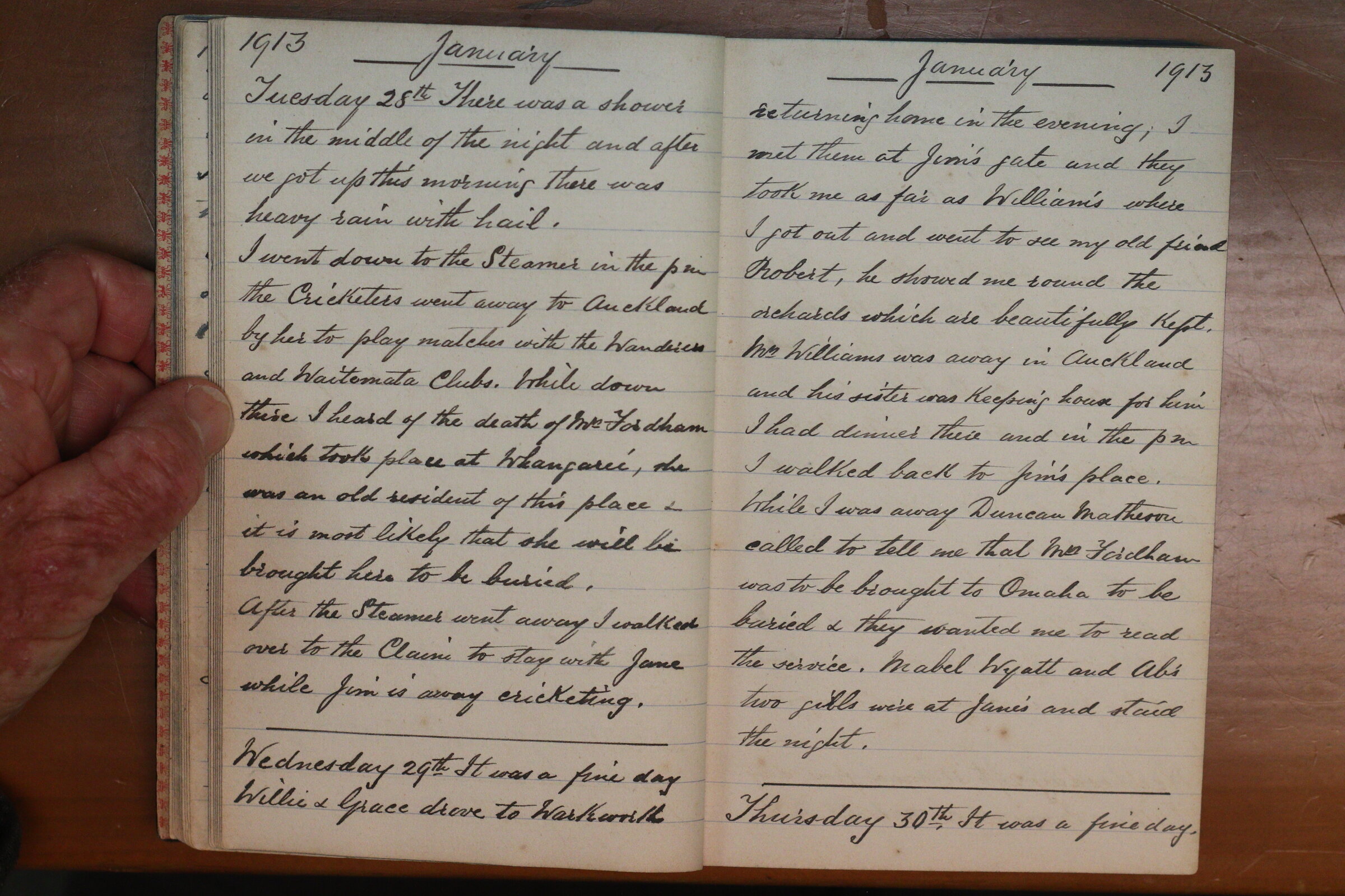 Original CS Clarke diary page