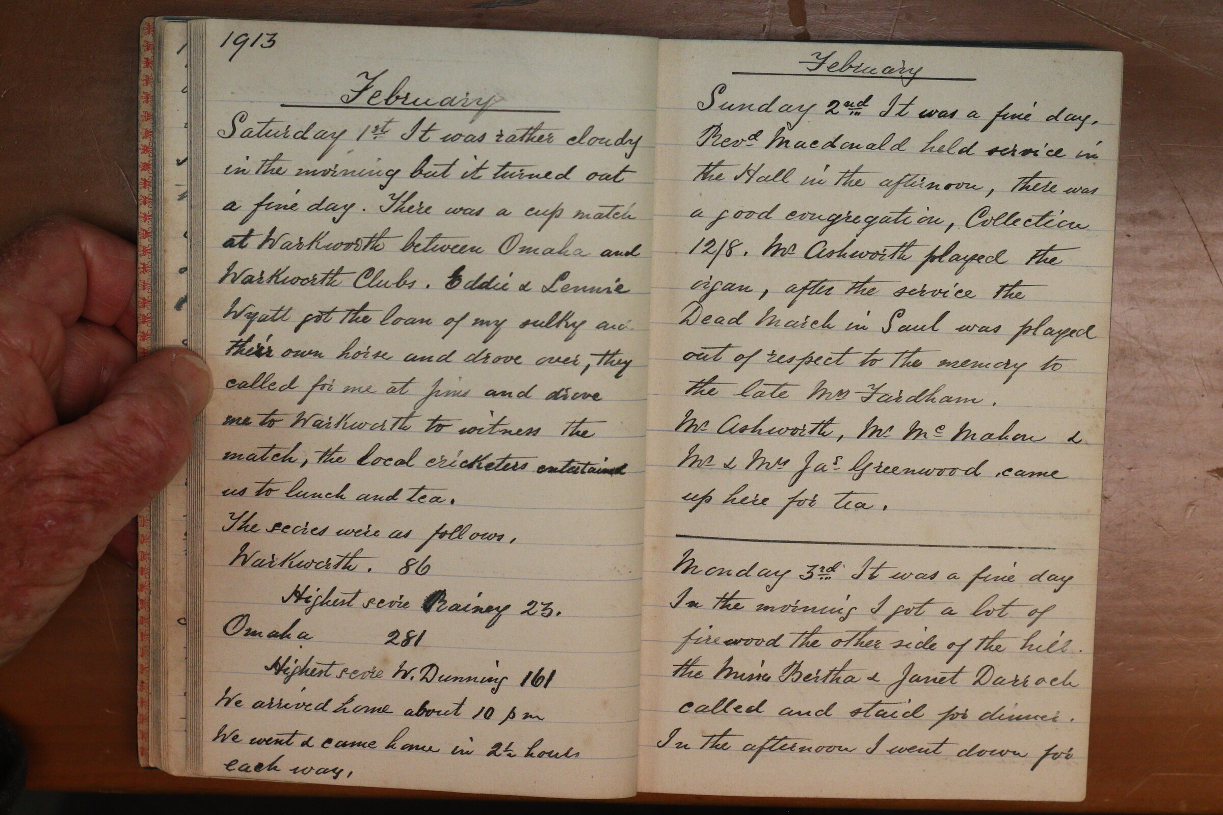 Original CS Clarke diary page