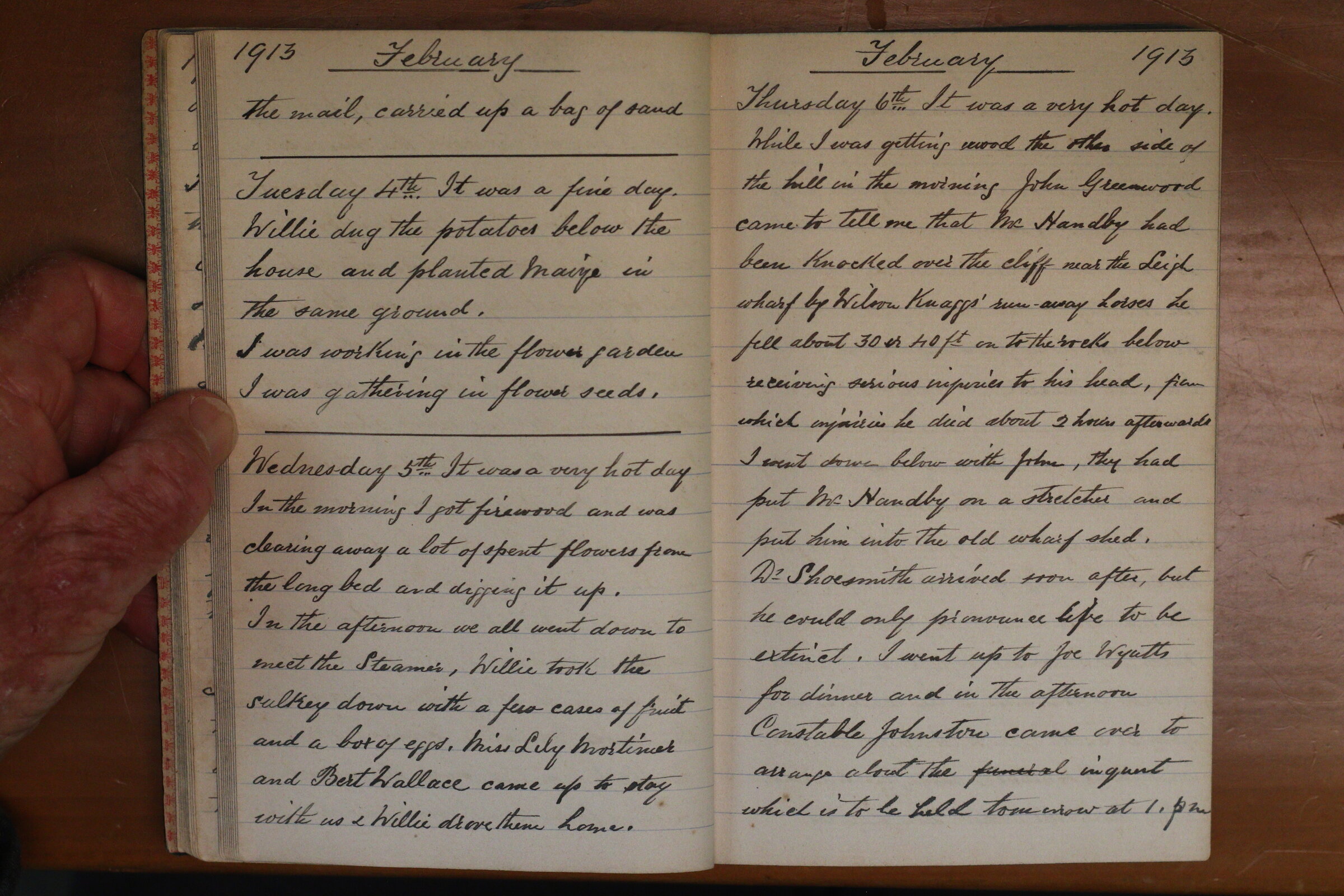 Original CS Clarke diary page