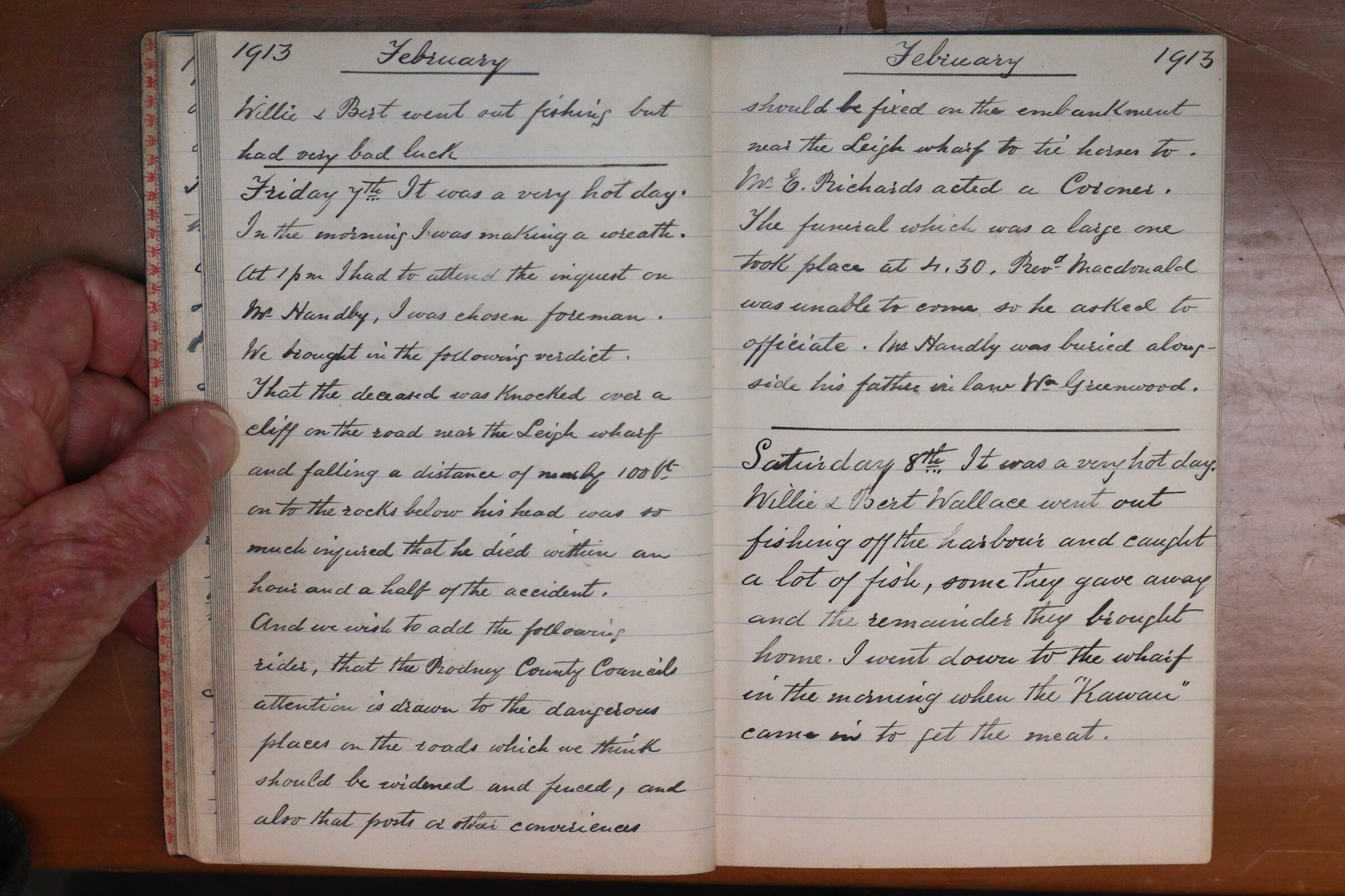 Original CS Clarke diary page