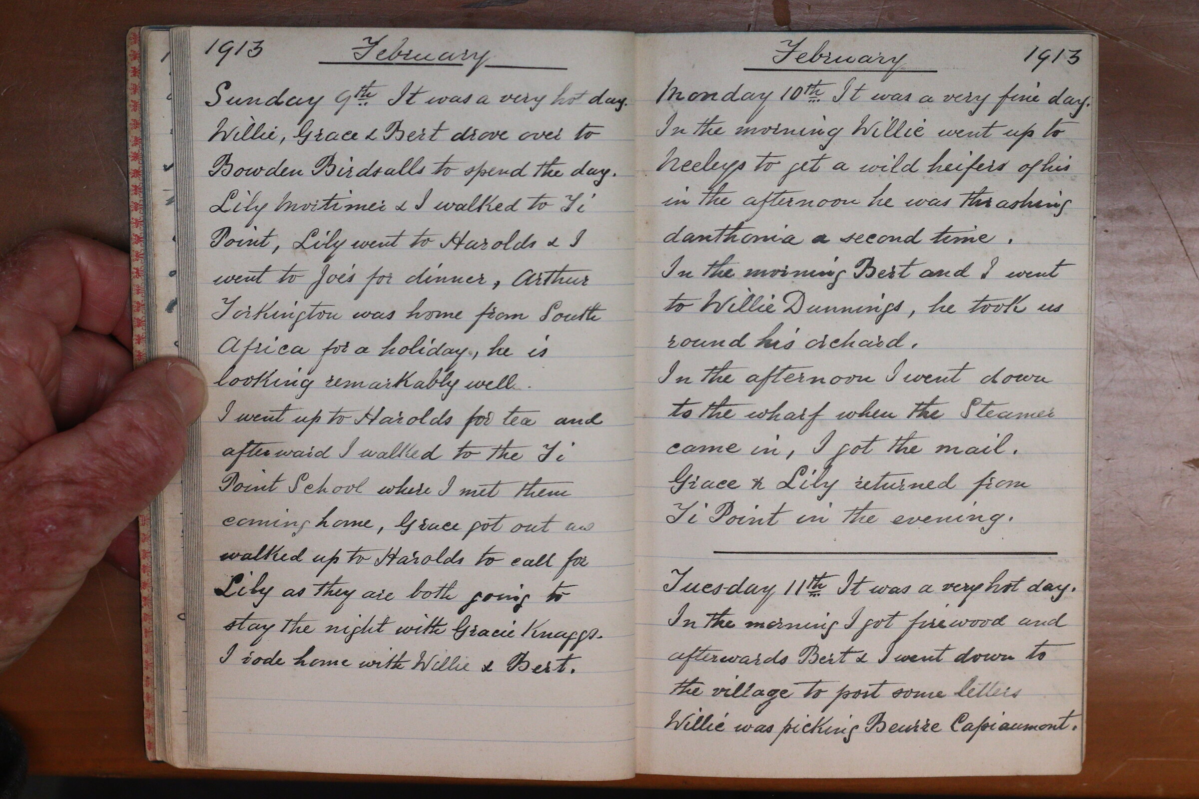 Original CS Clarke diary page