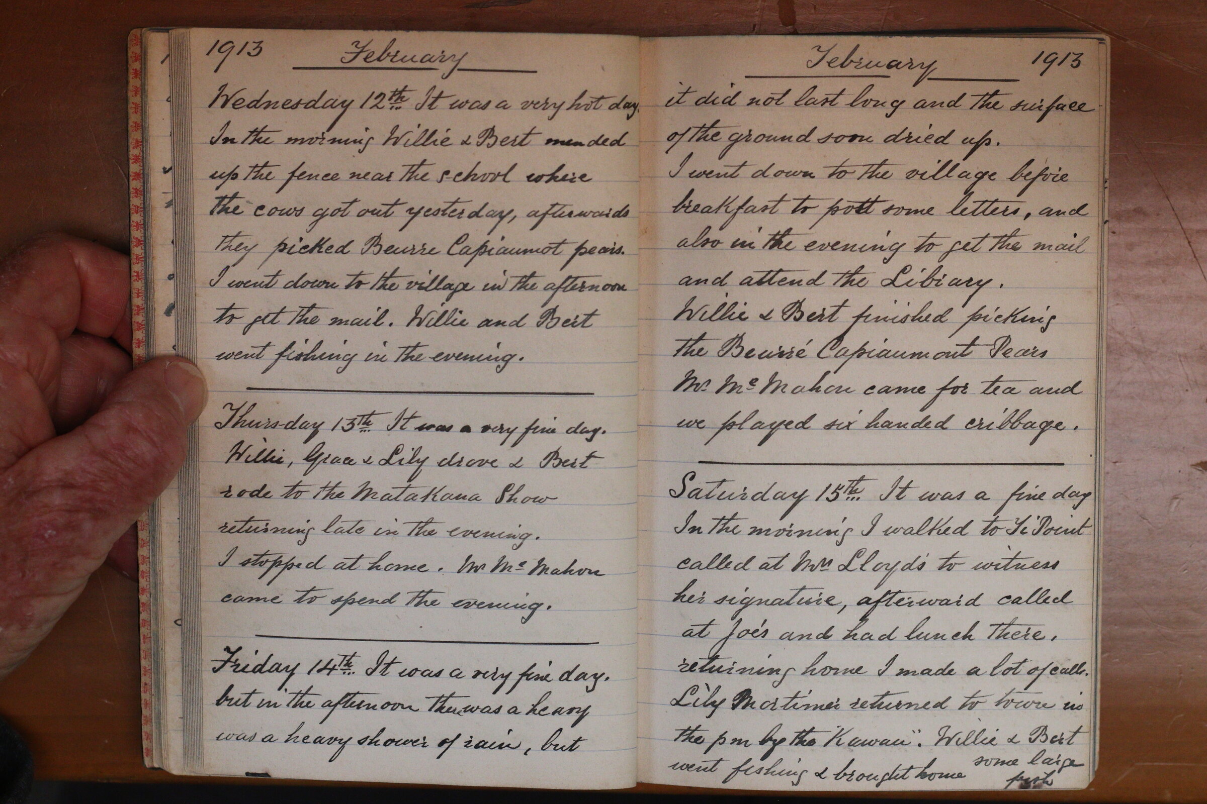 Original CS Clarke diary page