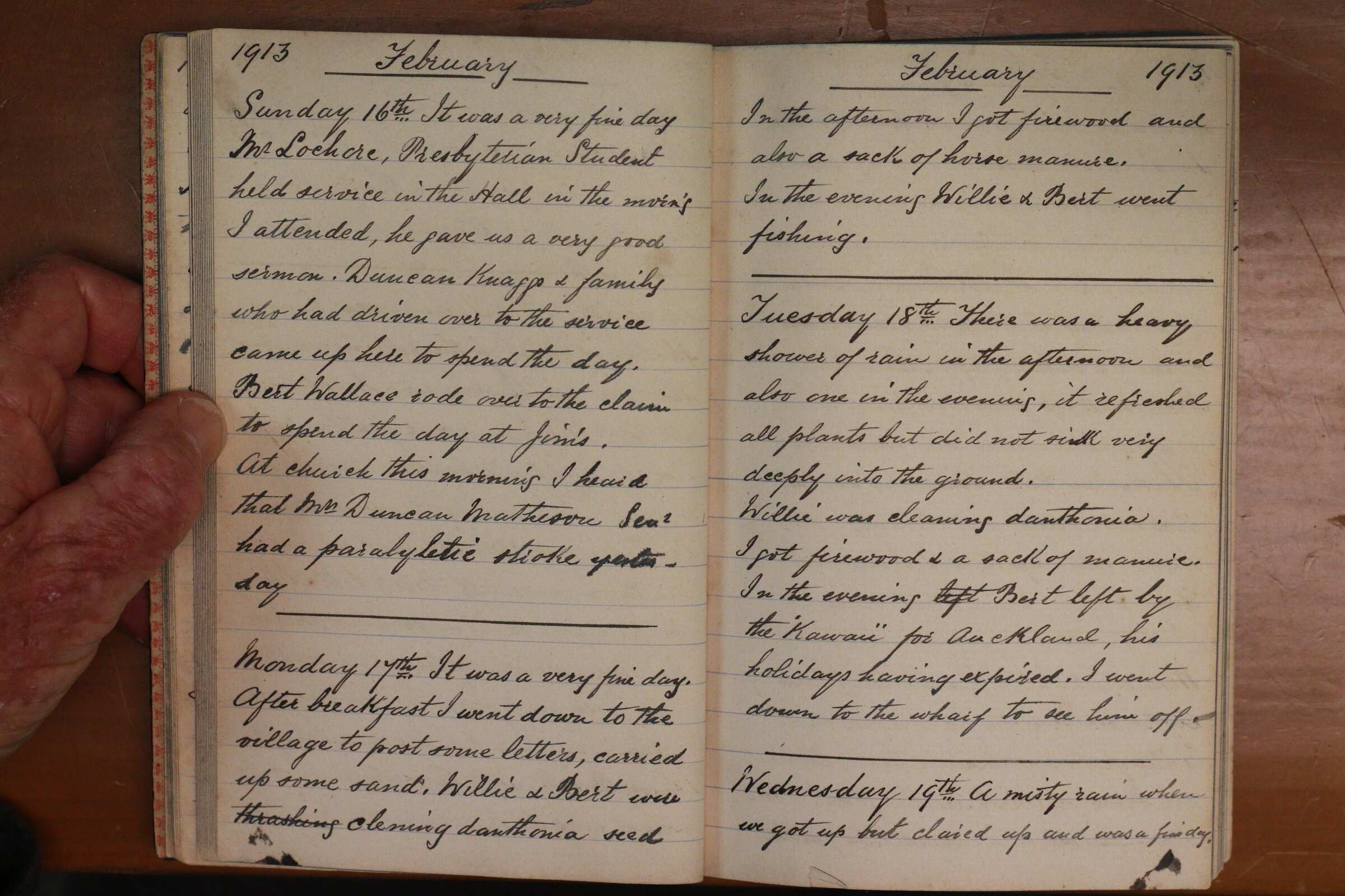 Original CS Clarke diary page