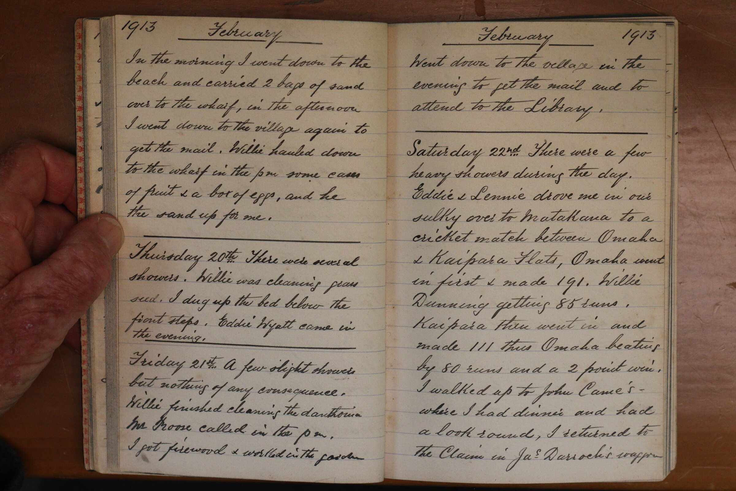 Original CS Clarke diary page