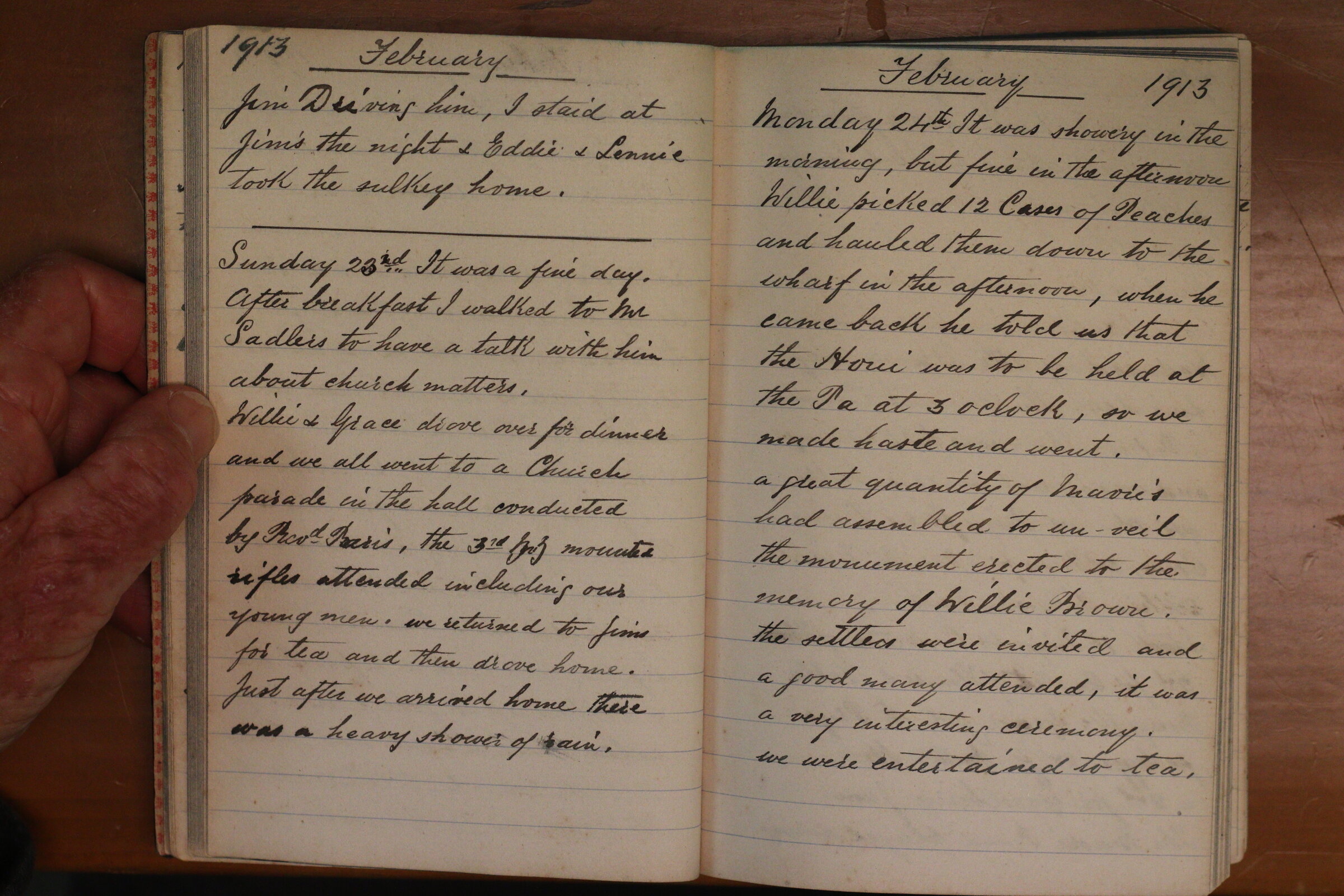 Original CS Clarke diary page