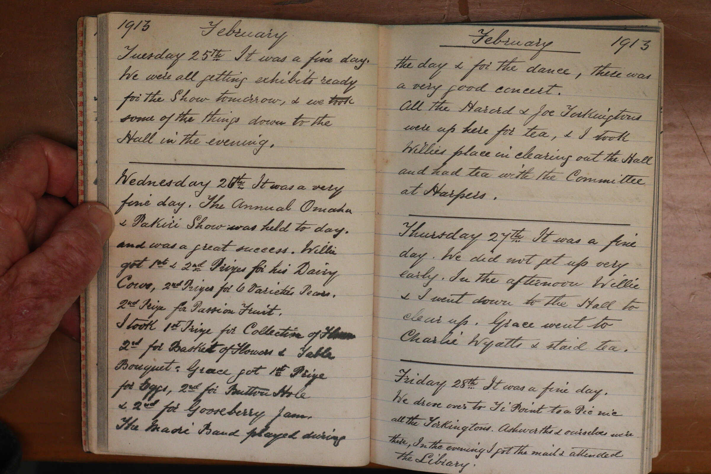 Original CS Clarke diary page